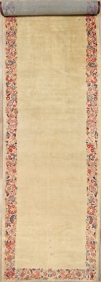 Antique Collectible Mahal Oushak Oriental Area Rug WIDE Runner Hand-made 6'x29'