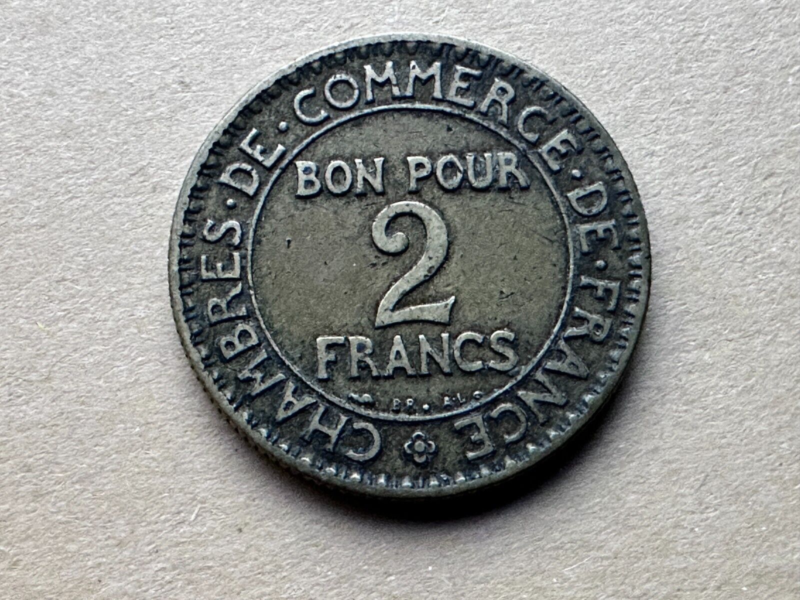 1925 France 2 Francs Coin  XF  Chambres de Commerce  #W94