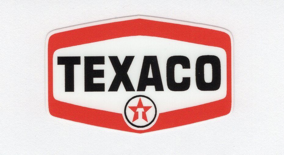 Texaco Gasoline Vinyl Decal Window Laptop hard hat up to 14\