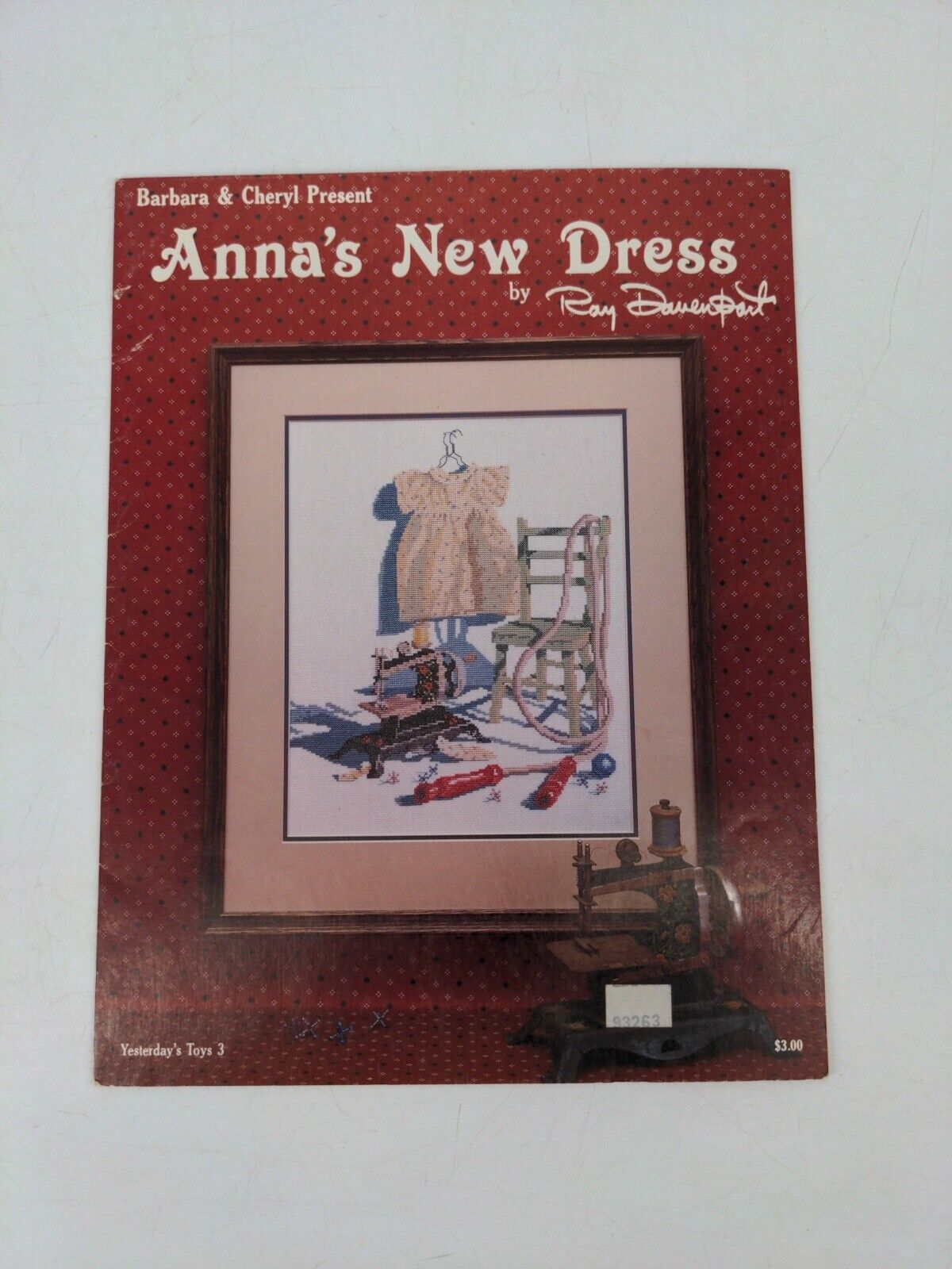 Vintage 1986 Anna's New Dress by Ray Davenport Cross Stitch Booklet Leaflet