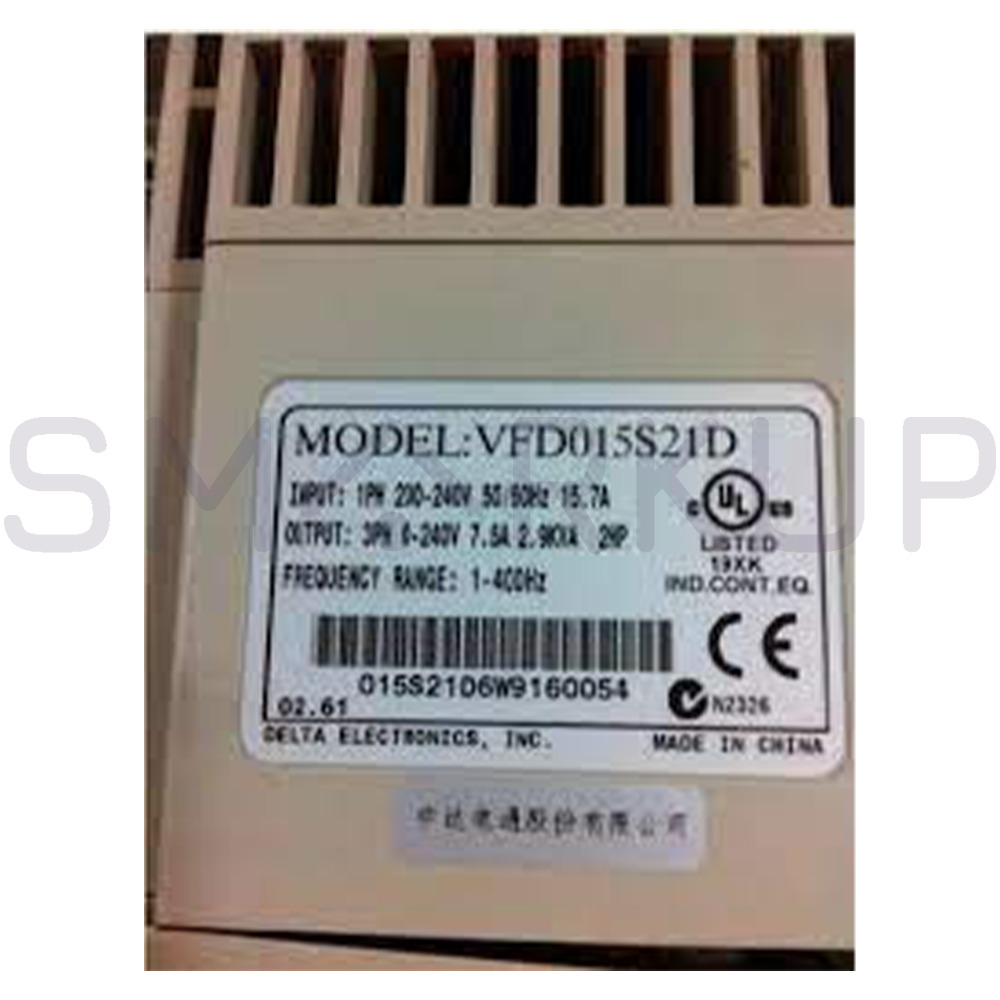 Used & Tested DELTA VFD015S21D PLC Inverter 1.5KW 220V