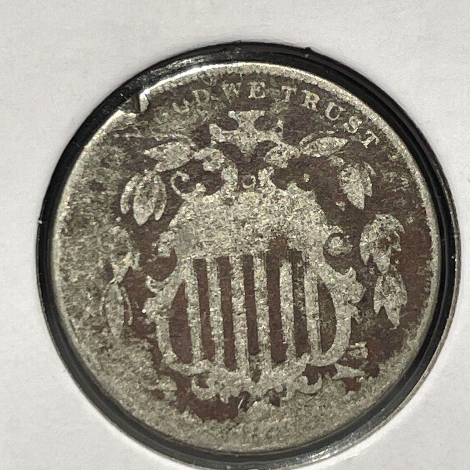 Rare 1873 Closed 3 Shield Nickel D108