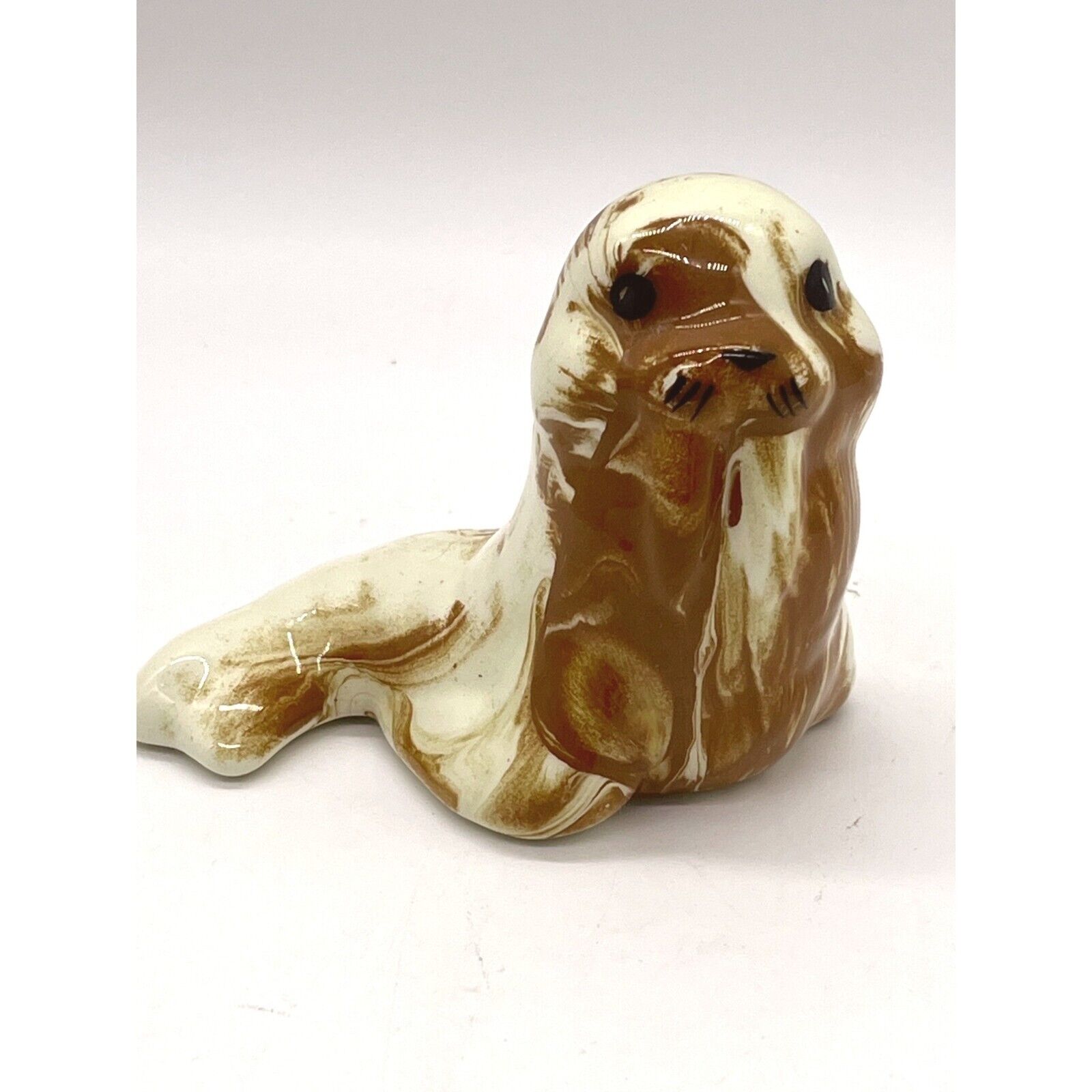 Vintage Walrus Figurine Alaska Clay by Carol Signed