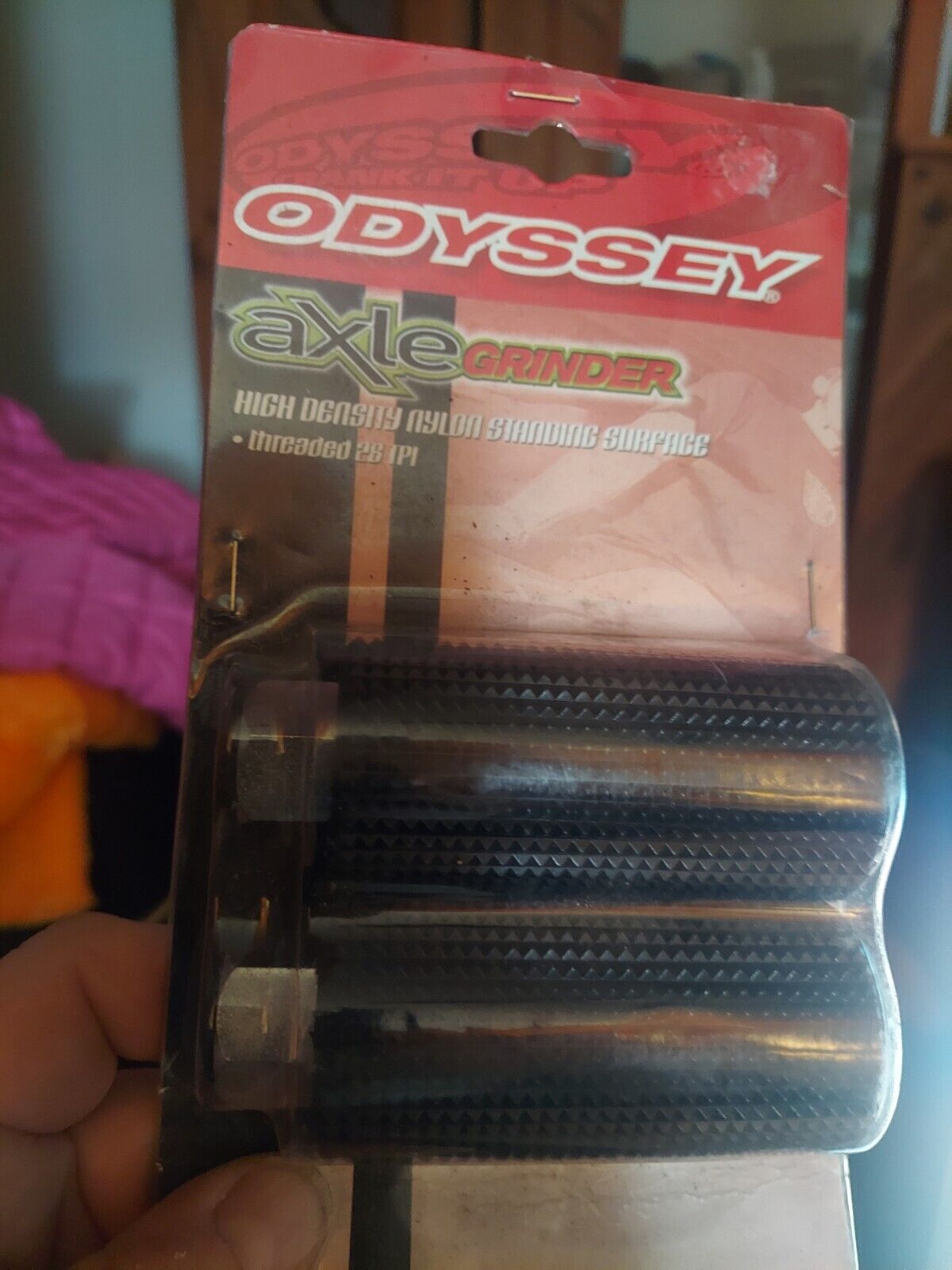 NOS Odyssey Axle Grinder Pegs 26 TPI Black
