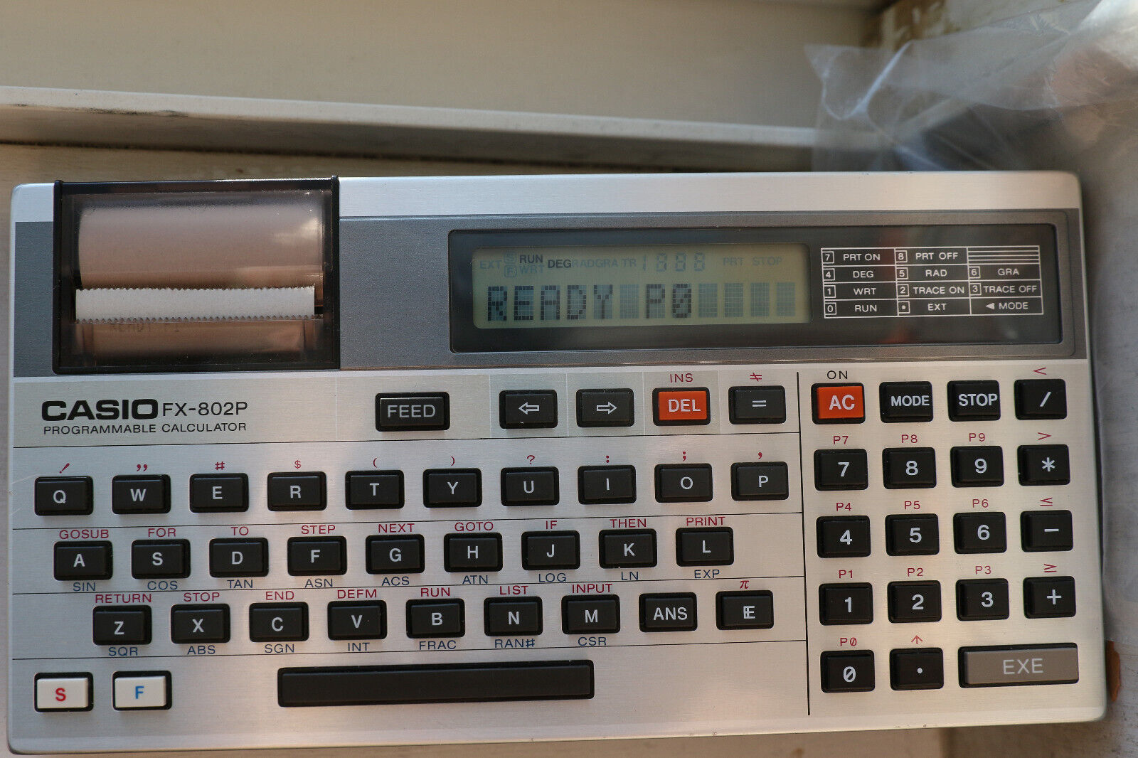 vintage Casio FX-802P RARE Calculator Programmable