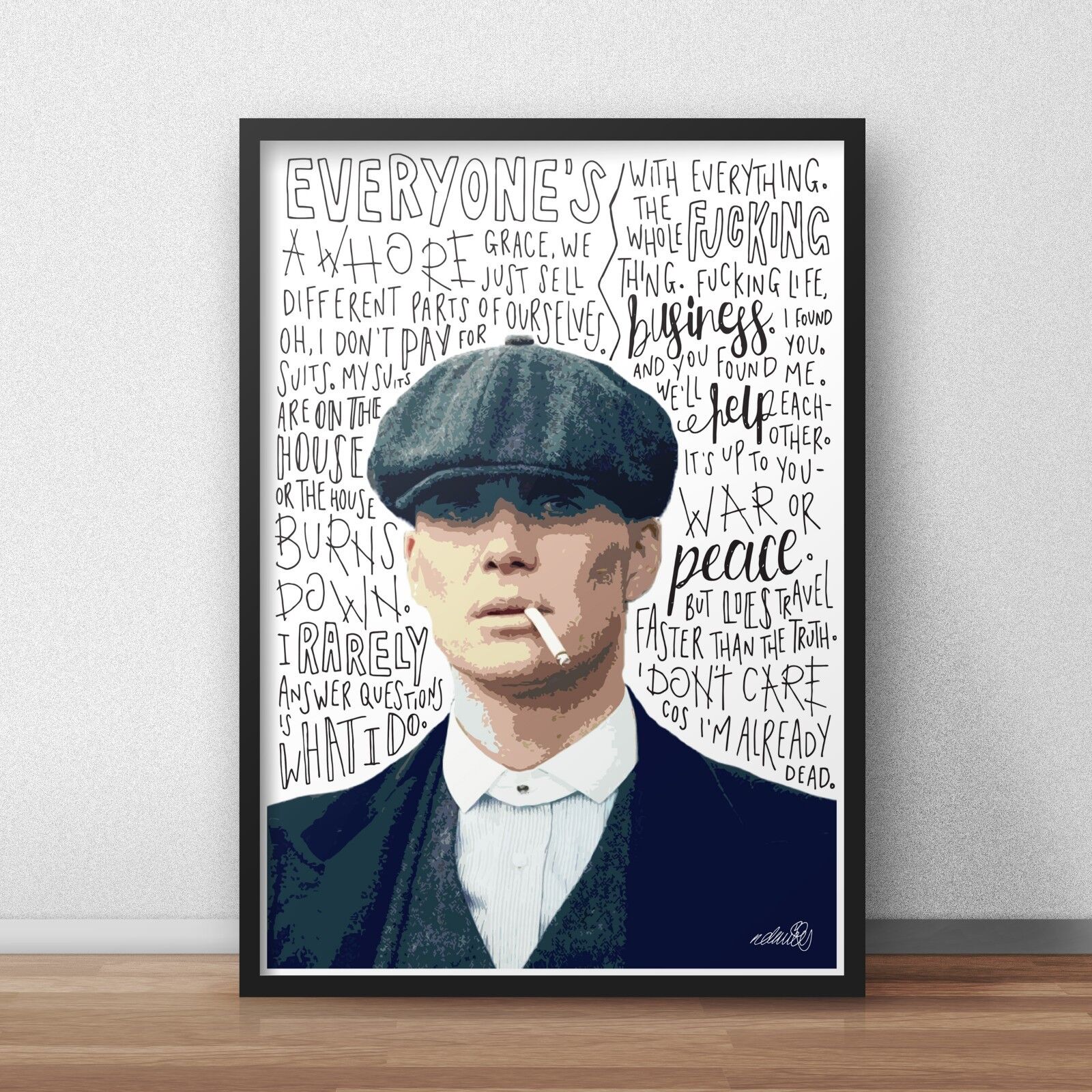 Thomas Shelby Poster / Print / Wall Art A4 A3 A2 A1 / The Peaky Blinders / Tommy