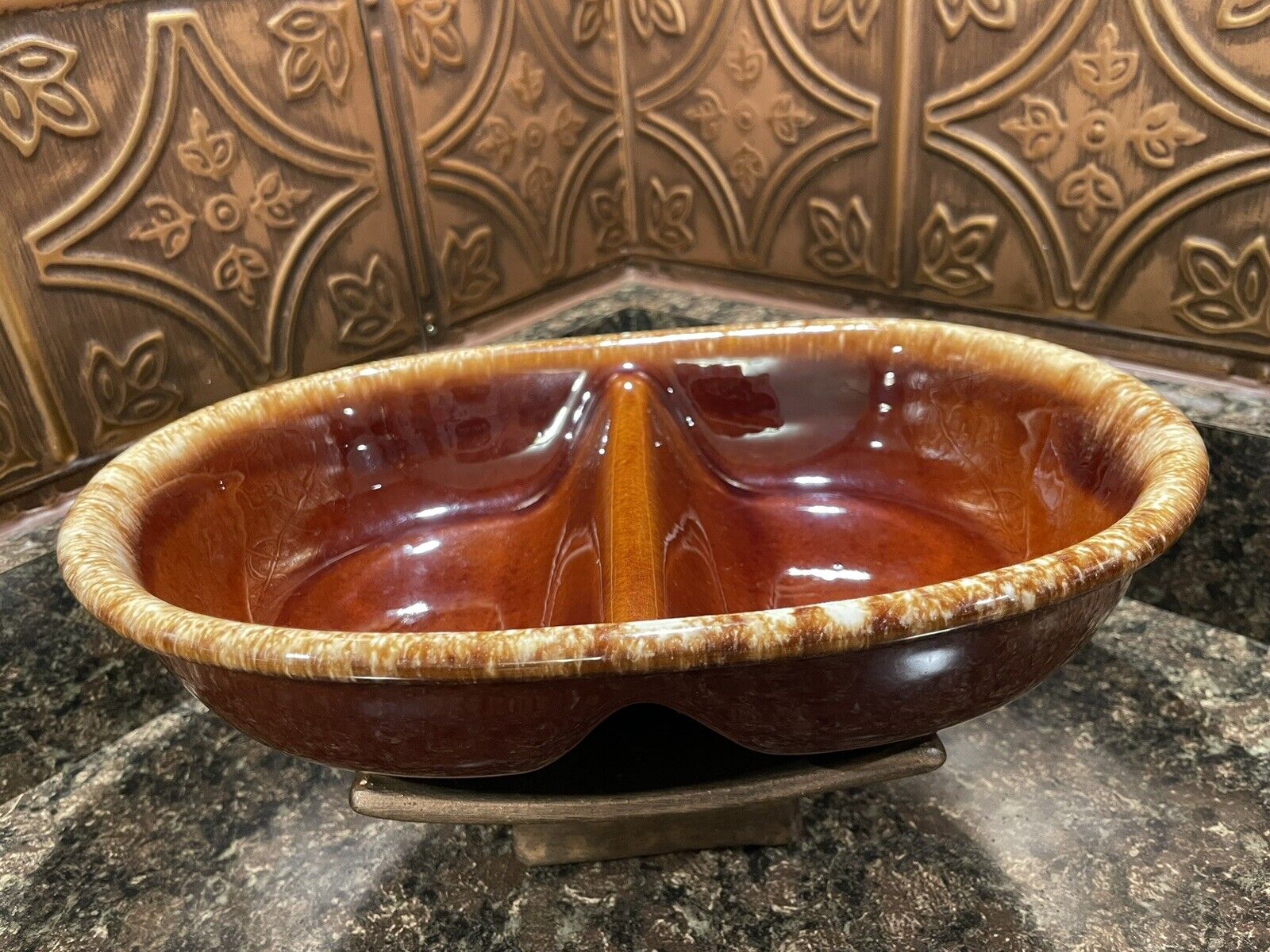 MCM Hull Pottery Vegetable Dish Collectible Condition