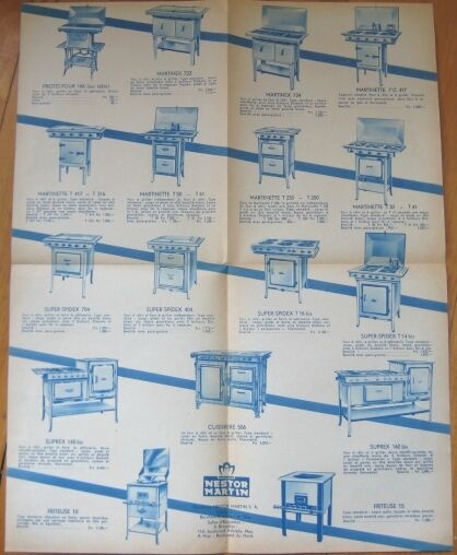 1936 Trade Catalog/Poster: Nestor Martin Art Deco Ovens