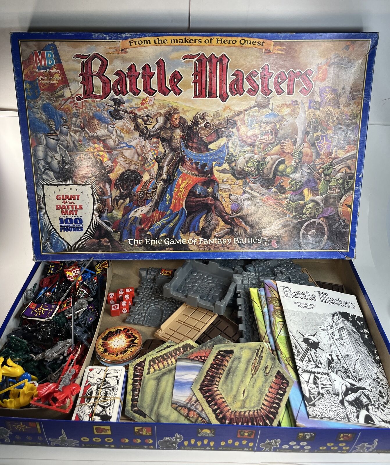 Vintage Battle Masters Board Game 1992 Games Workshop Milton Bradley Complete.