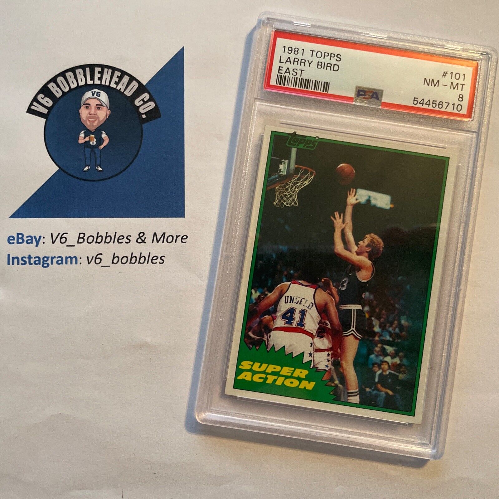 1981/82 Topps #101 East Larry Bird Super Action PSA 8 NM-MT NBA CELTICS