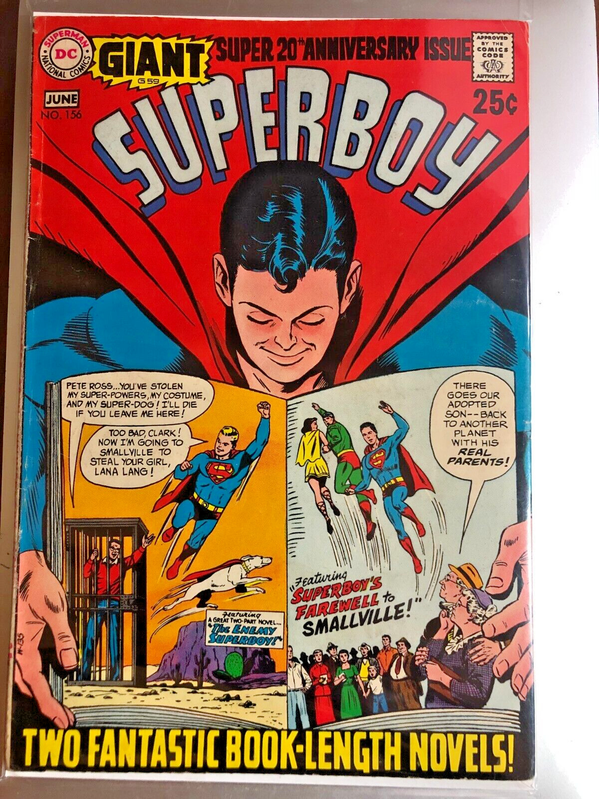 SUPERBOY #156 June 1969 Giant Sized Vintage Silver Age DC Comics Nice Condition