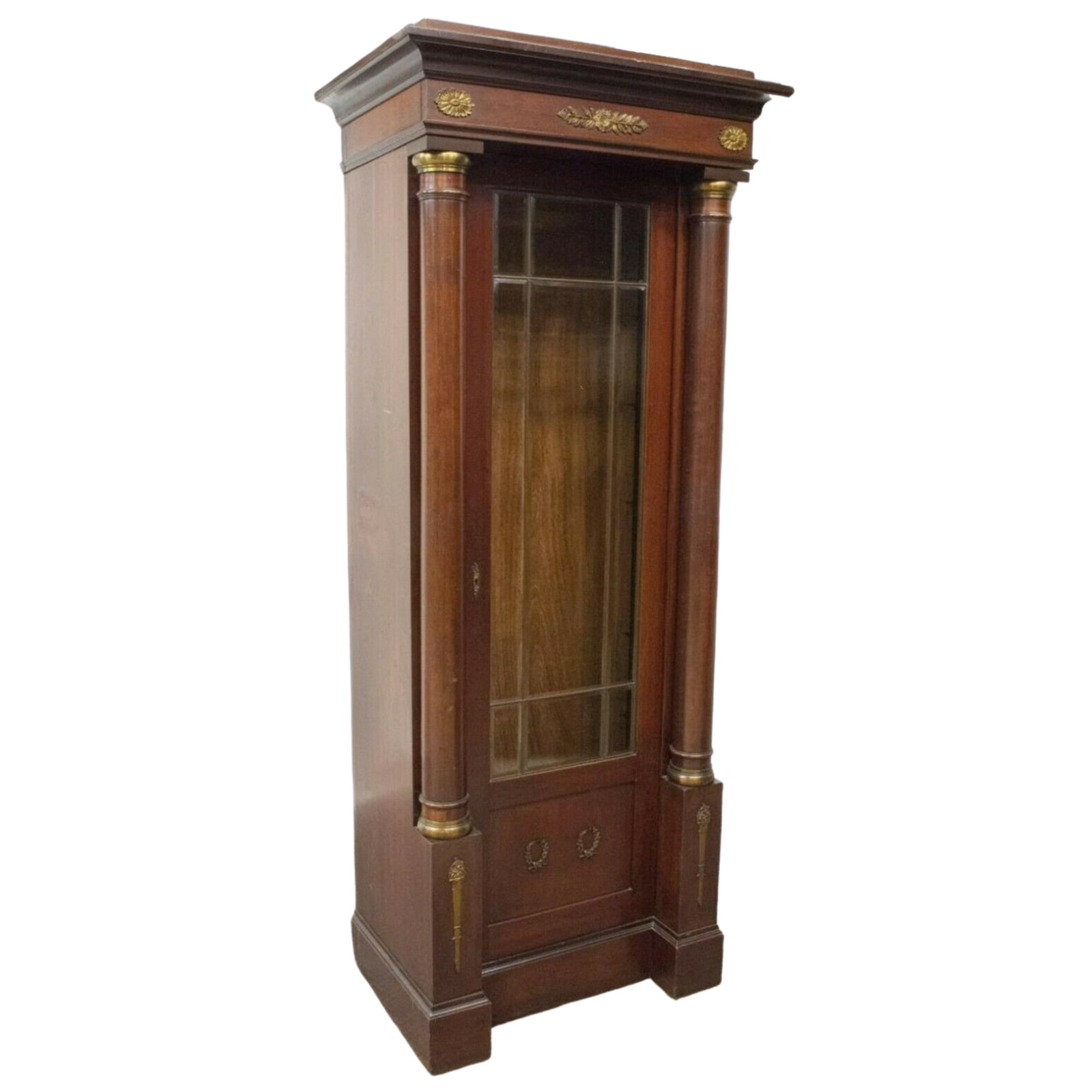 Vitrine Cabinet, Display Empire Style Mahogany, Vintage, 20th C.,  Gorgeous