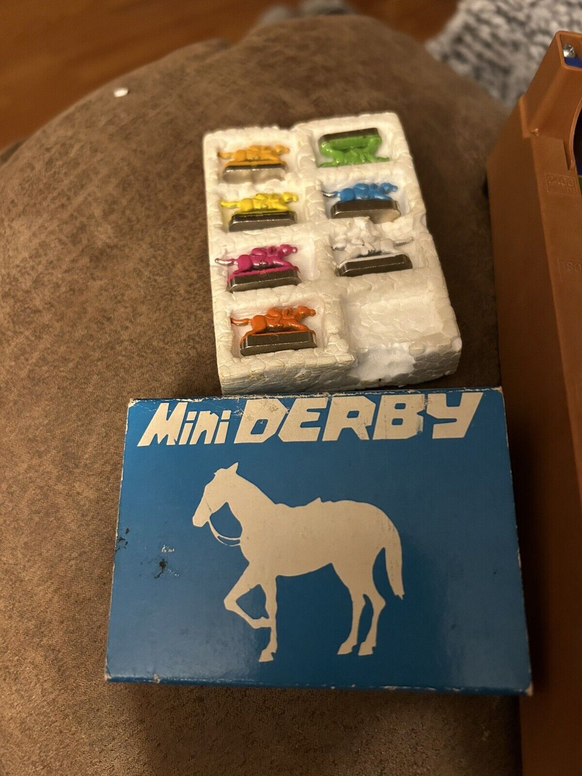 Vintage Shinsei Mini Derby Horse Racing Game With 7 Horses -Tested Works