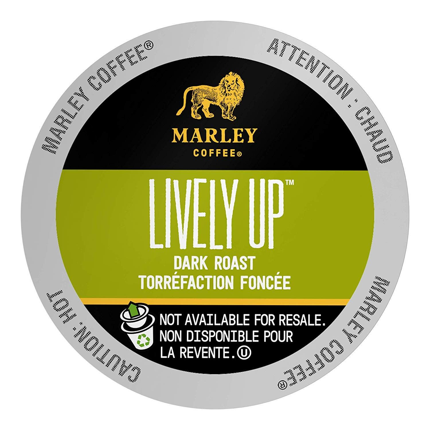 Marley Coffee, Lively Up, Single Serve RealCup Organic Espresso Roast, for... 