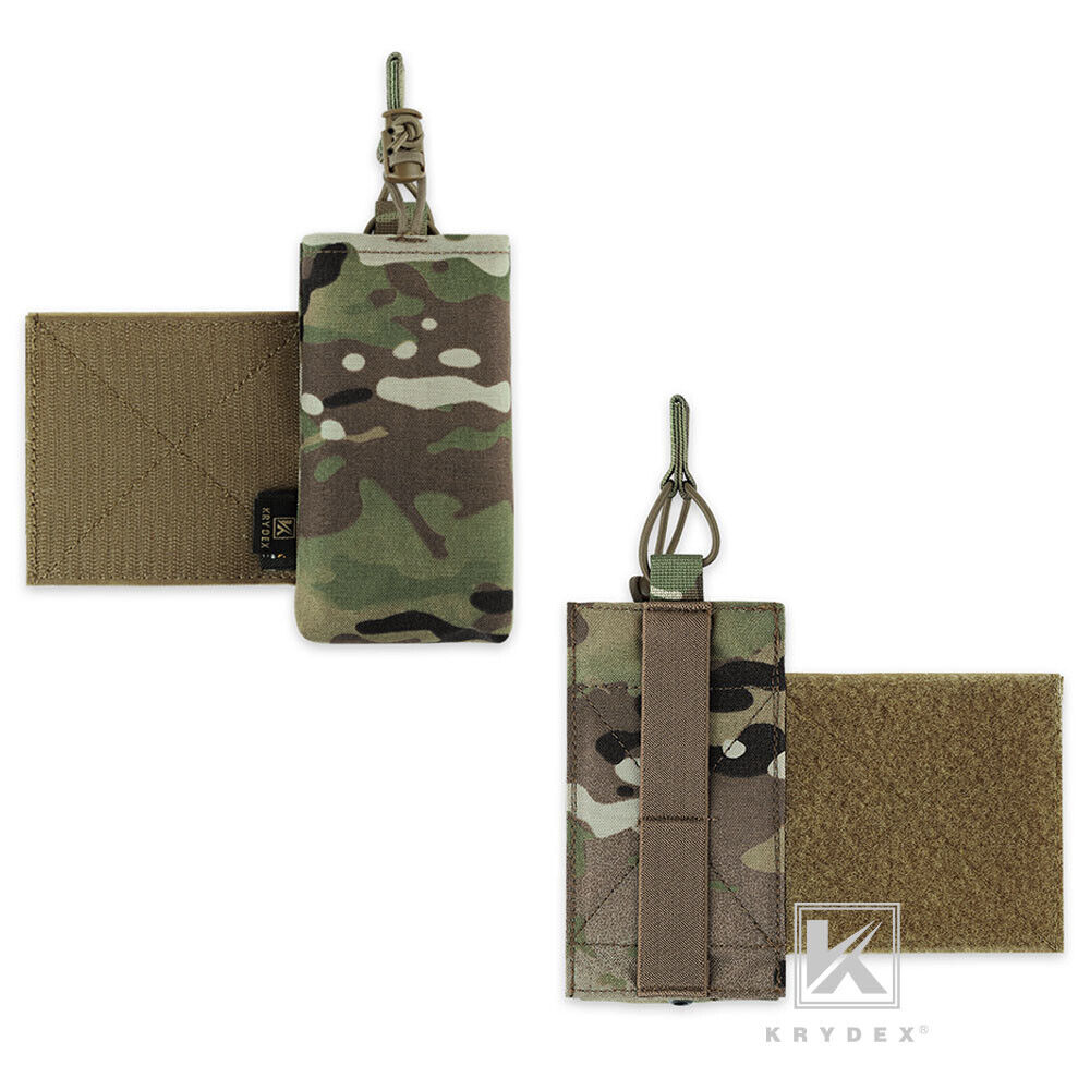 KRYDEX Tactical Radio Kit Pouch Expander Wings Set for Carrier Chest Rig Camo