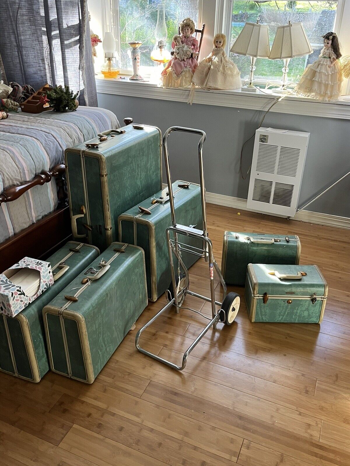 samsonite luggage set vintage 6 Cases