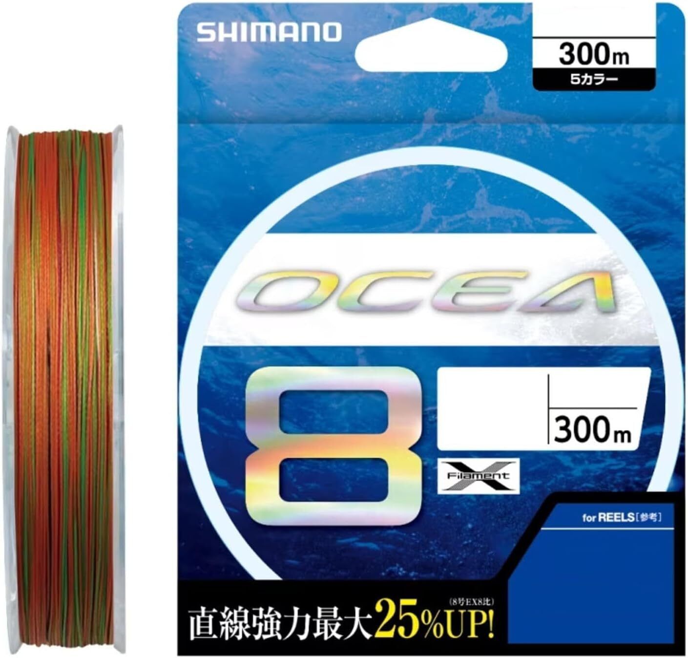 Shimano OCEA 8 PE #1.5-12 eight Braid Line Max 173lb 200-500m Multicolor Japan