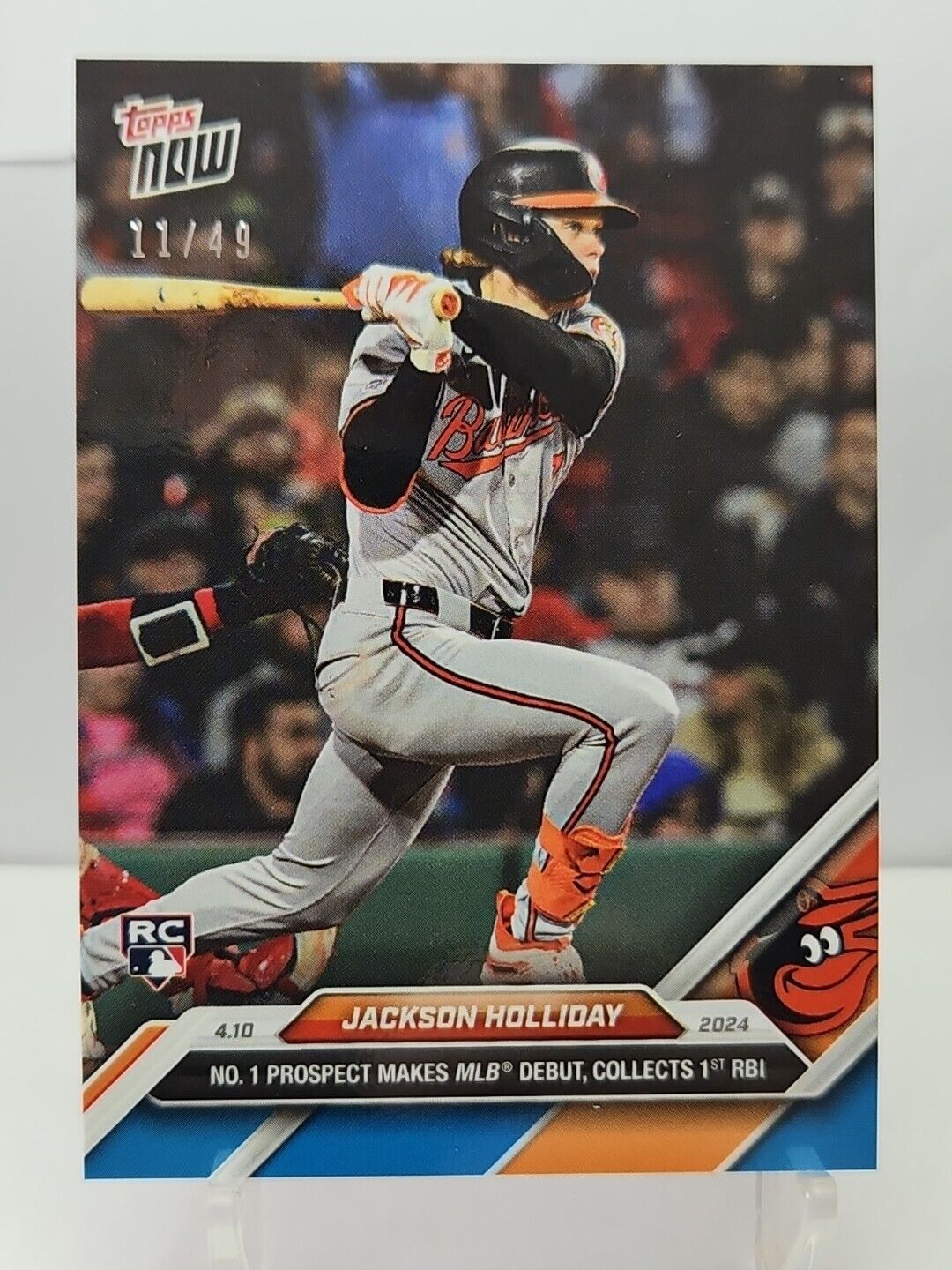 2024 Topps Now Jackson Holliday (RC) #61 11/49 SP MLB Debut Orioles MINT