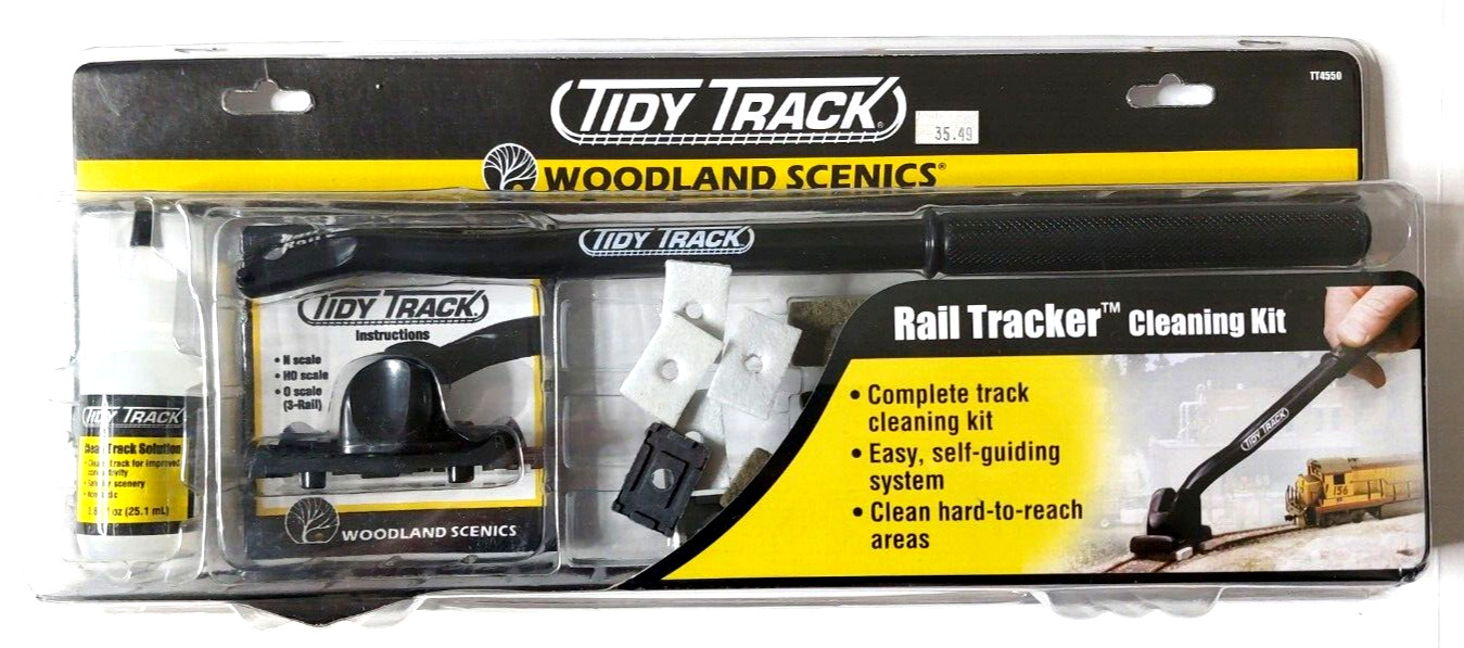 New Woodland Scenics Tidy Track Rail Tracker Cleaning Kit READ DESCRIPTION