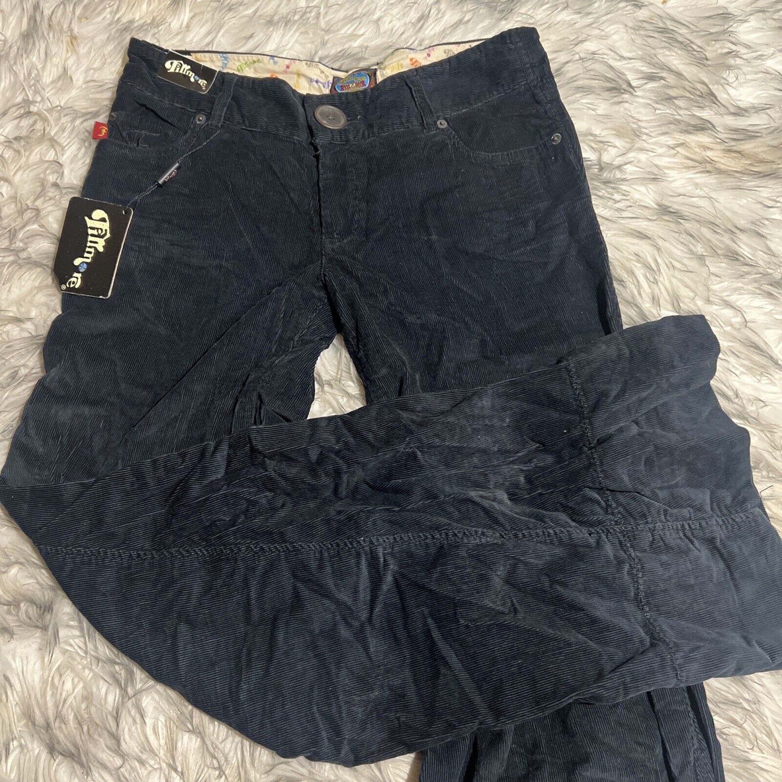 Fillmore Women Size 28 Black Velvet Jeans Boot Cut Hippie Style Long NWT