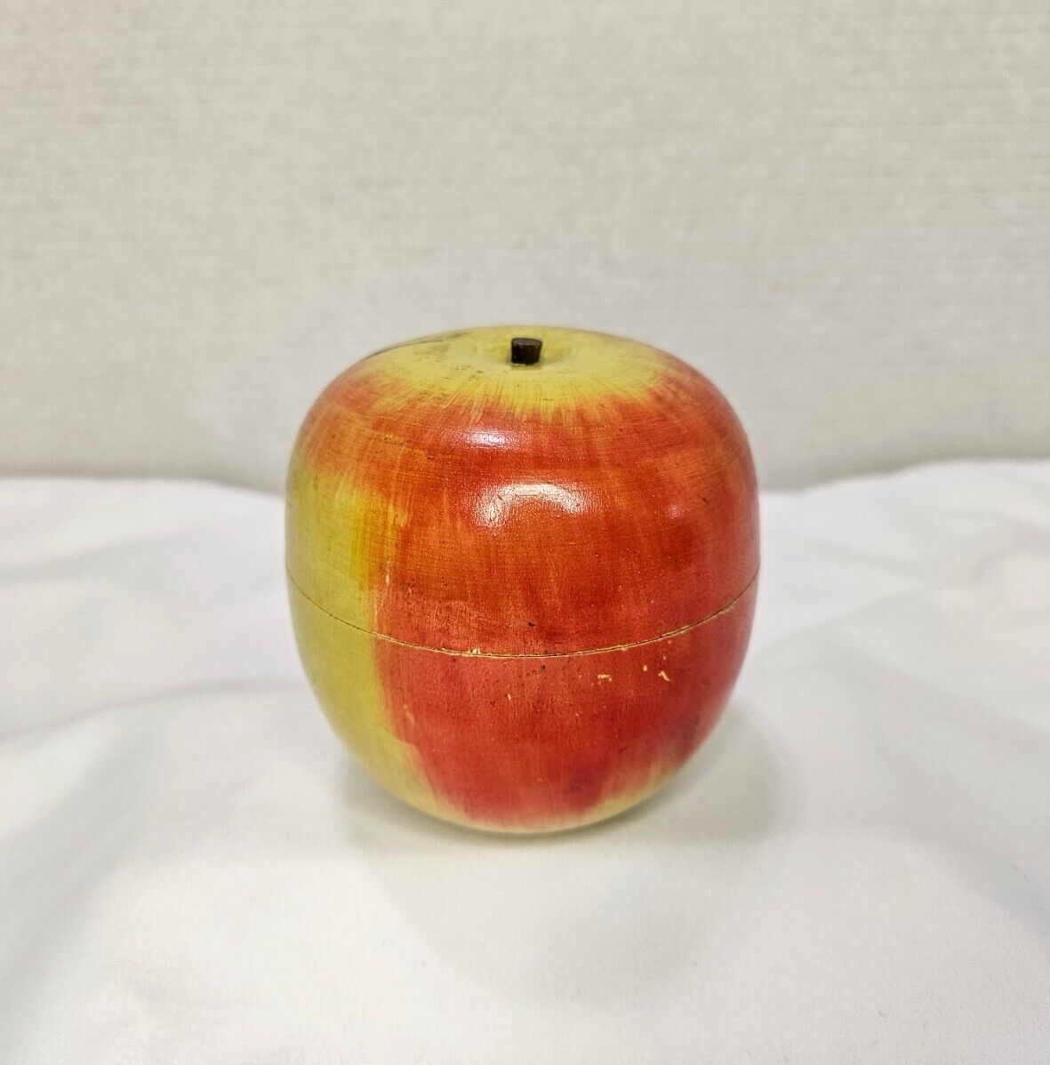 Antique Vintage Early 20th Century Painted Wooden Apple
