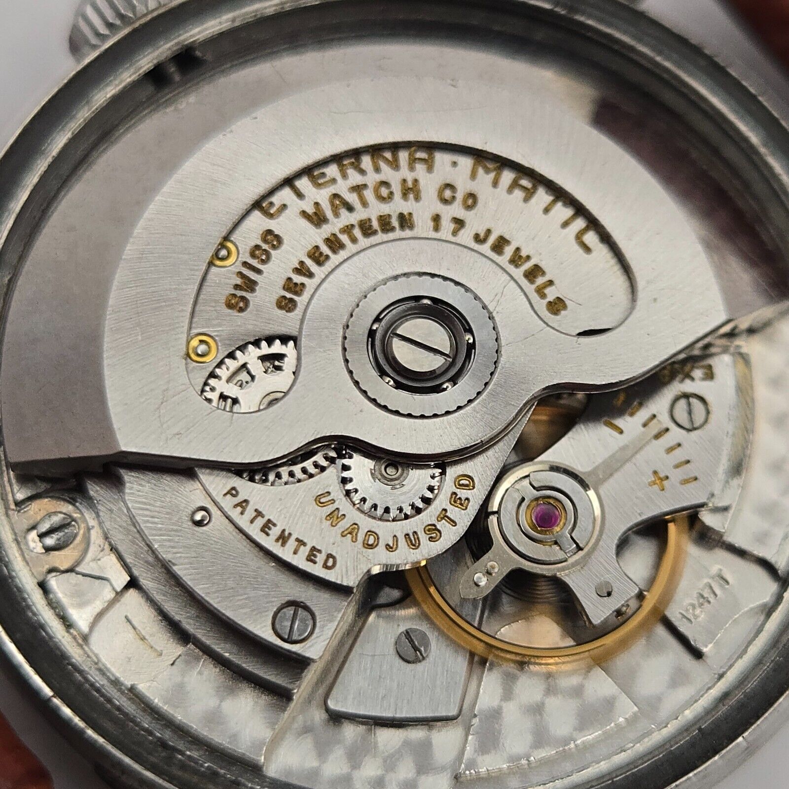 Vintage ETERNA-MATIC men\'s automatic watch cal.1247T 17Jewels swiss 1940s