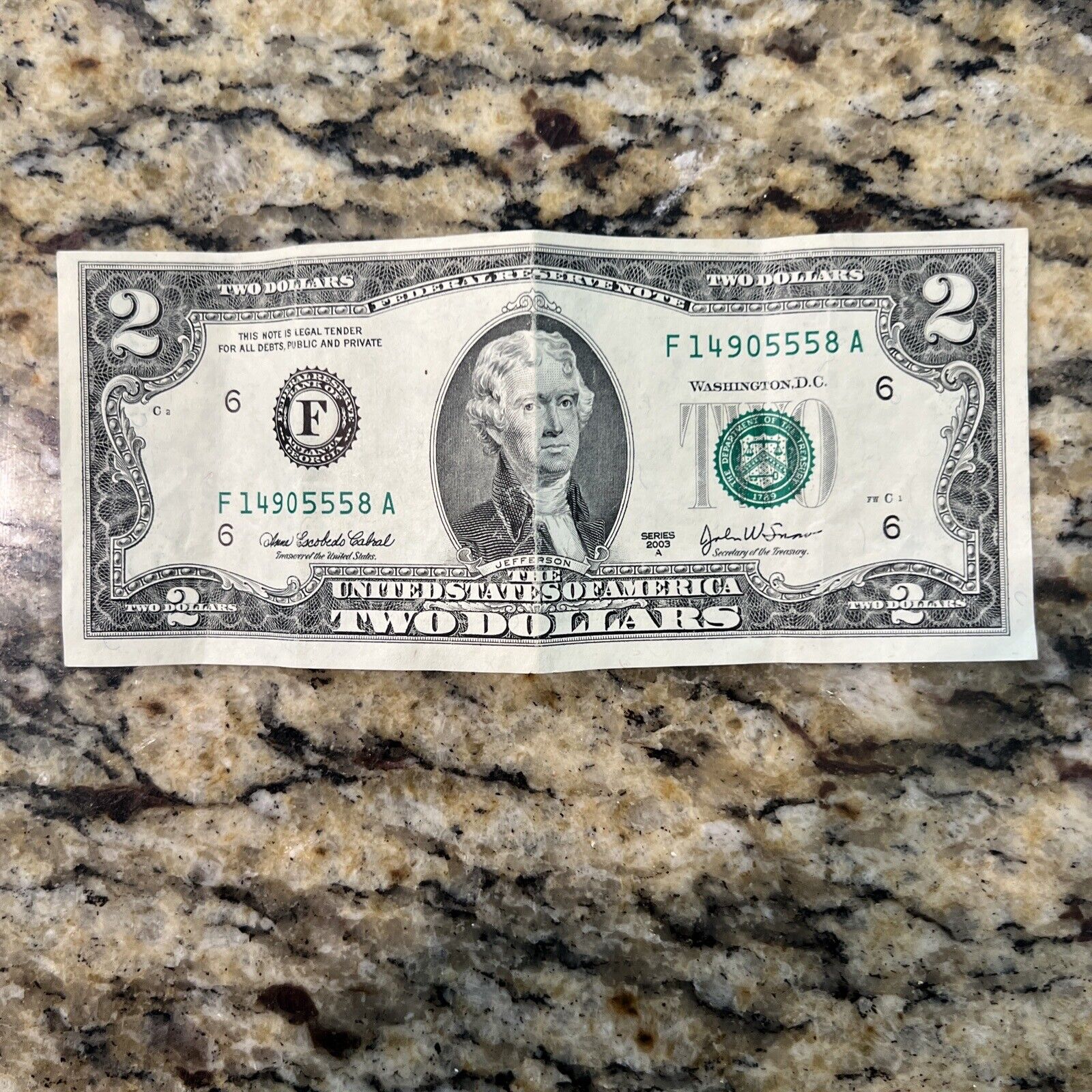 2$ bill 2003