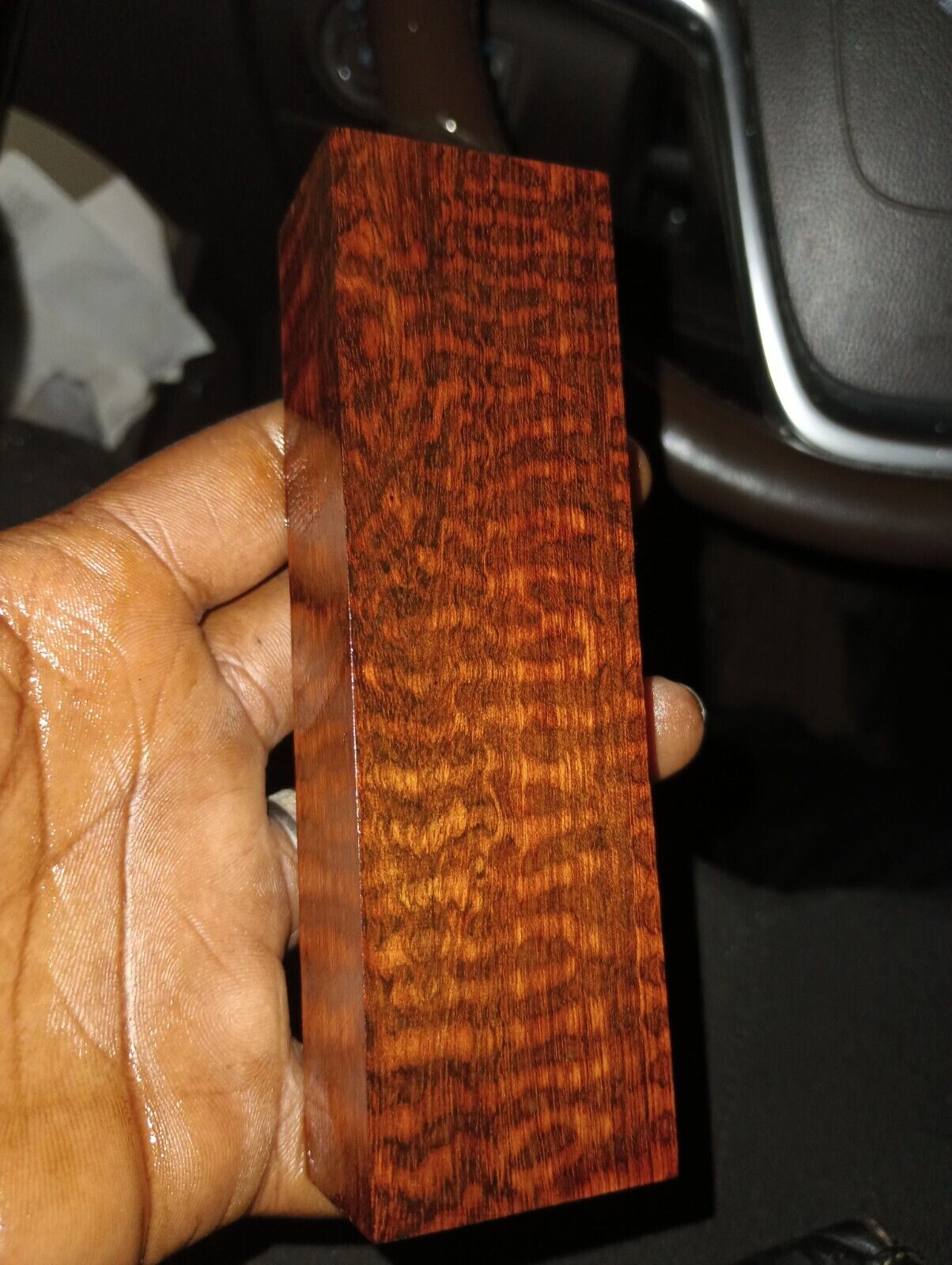 Standard Sized Snake Wood Knife Block AAA