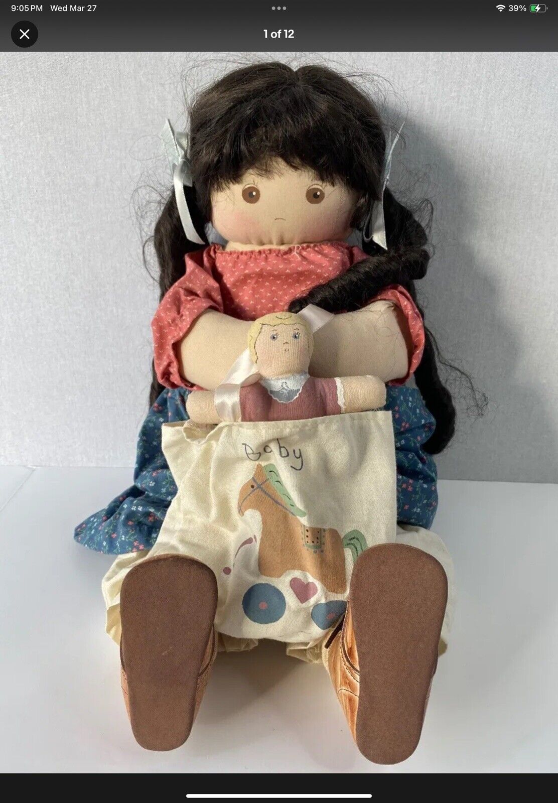 Jan Shackelford doll one of a kind popular artist  Ltd 2000 1991 #33 Mommy Baby