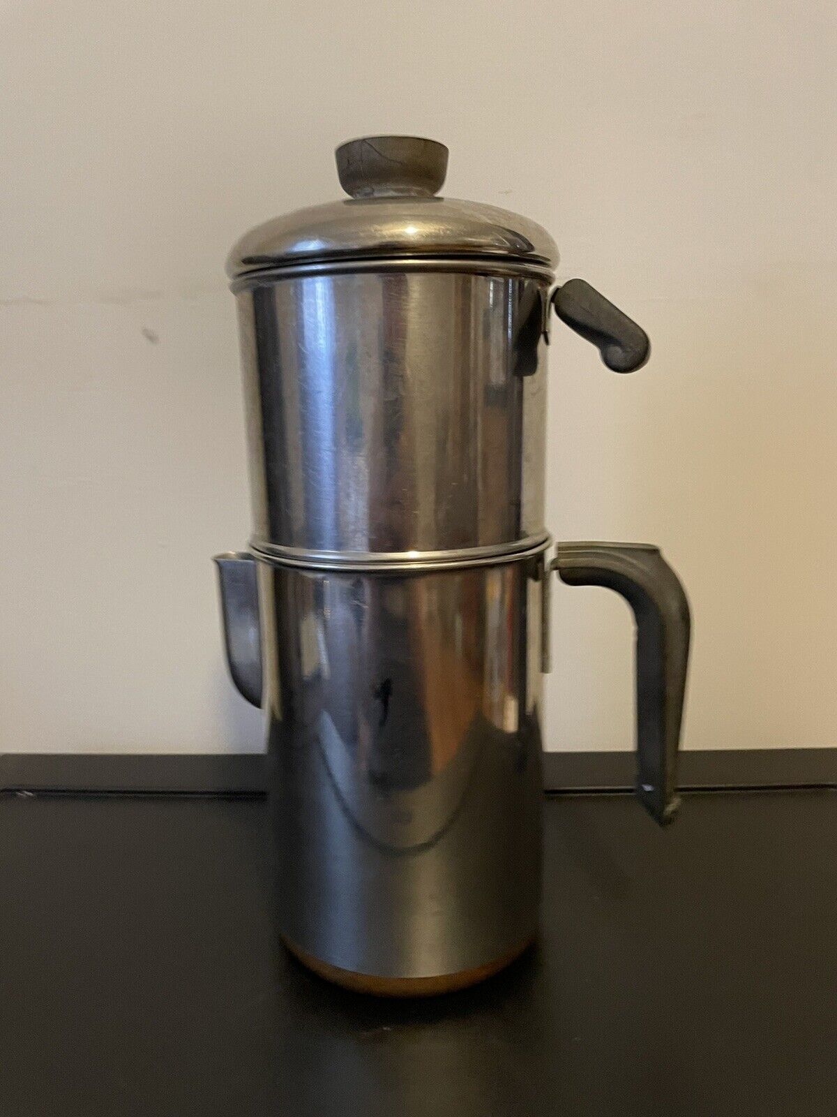 vintage Revere Ware 8 cup Drip coffee maker stainless copper clad