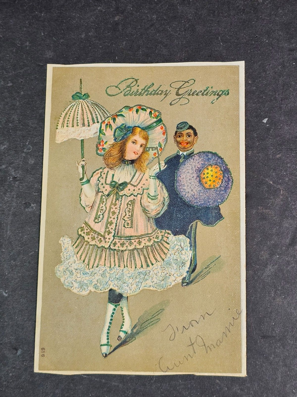 Early 1900s German post  cards christmas and birthday . (black americana)