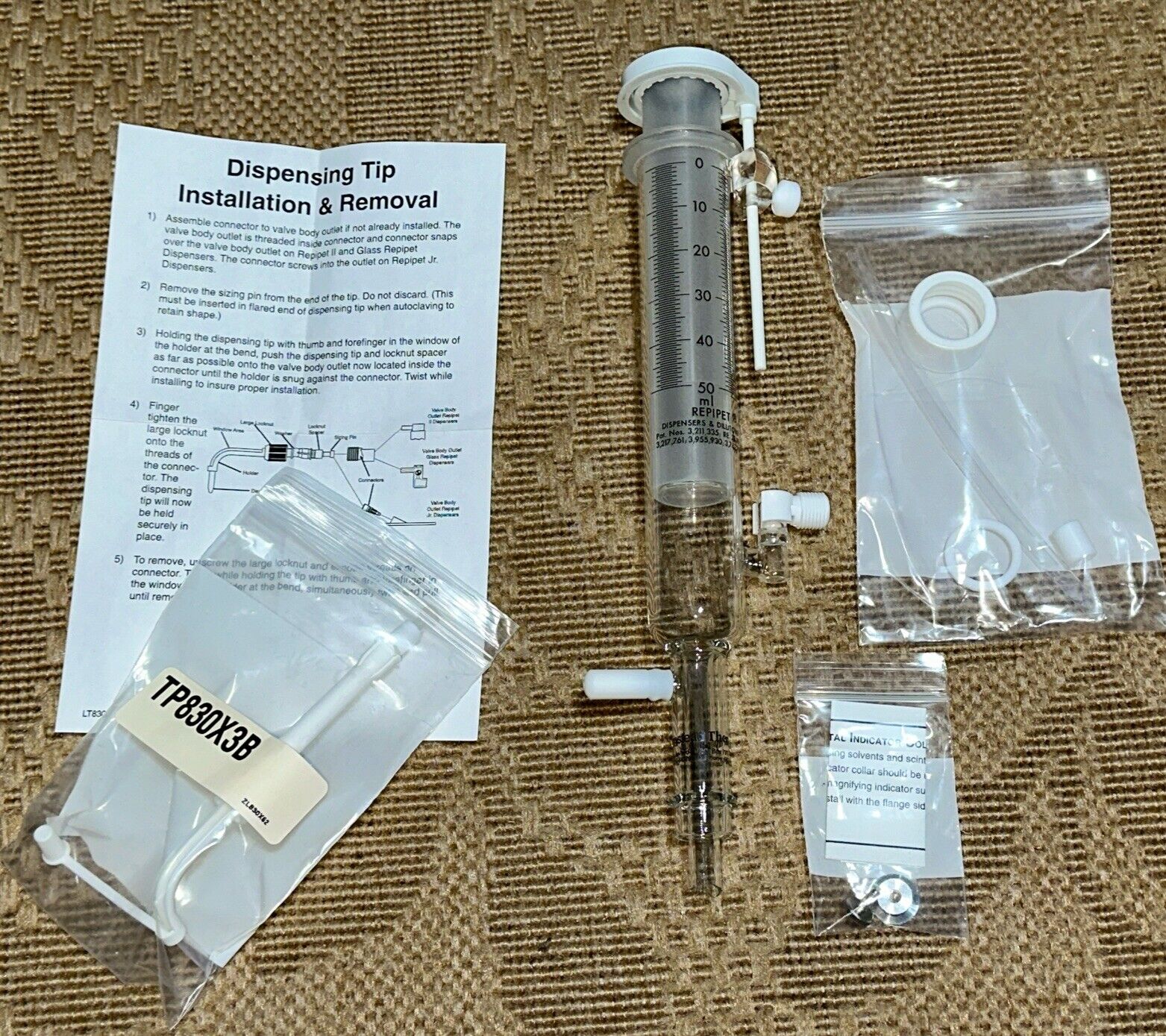 Barnstead Thermolyne 50mL REPIPET W/ Parts Shown New