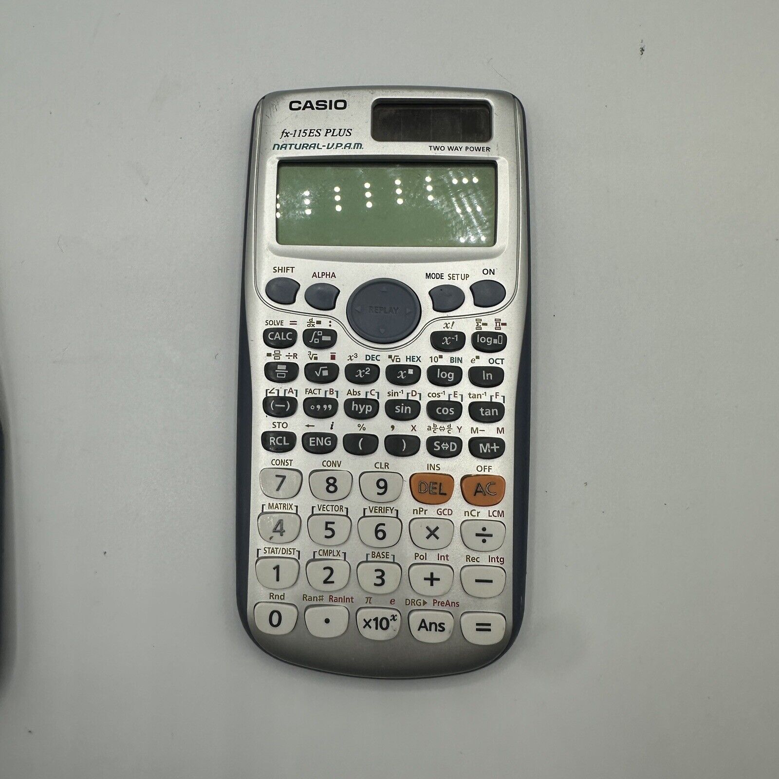 Casio Fx-115ES Plus  Natural-V.P.A.M. Scientific Calculator Works Great Blue EUC