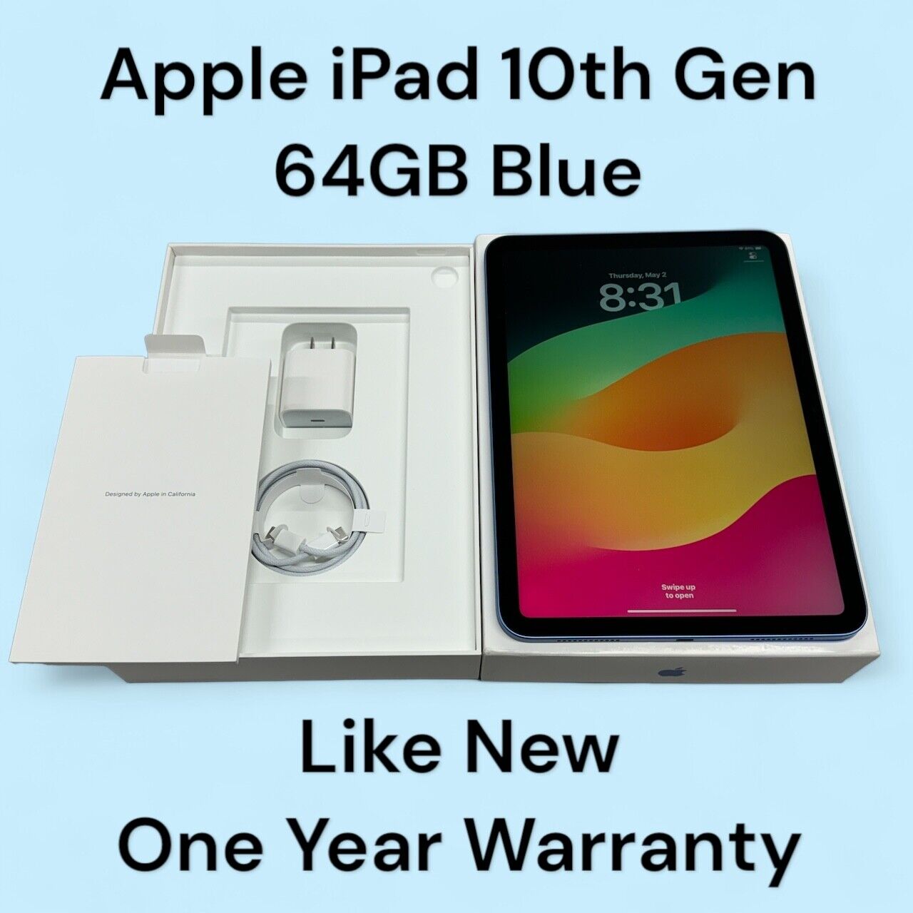 New Apple iPad 10th Gen. 64GB, Wi-Fi, 10.9in - Apple Warranty