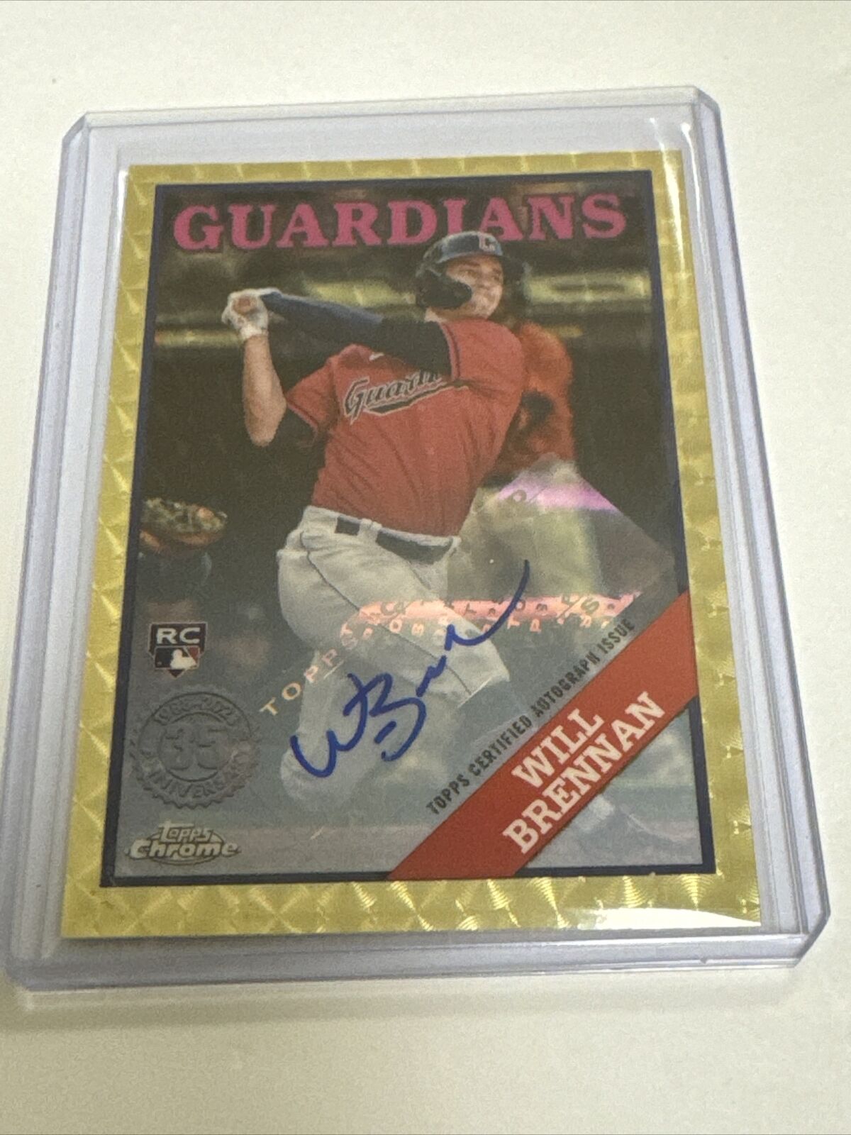 Will Brennan 2023 Topps 1988 Superfractor Rookie Auto 1/1 Guardians 