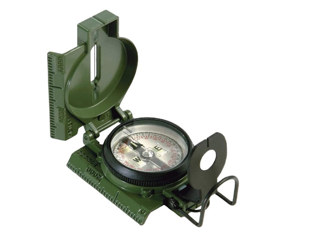 Official  Cammenga Model 3HCS US Miltary Lensatic Compass with olive drab pouch
