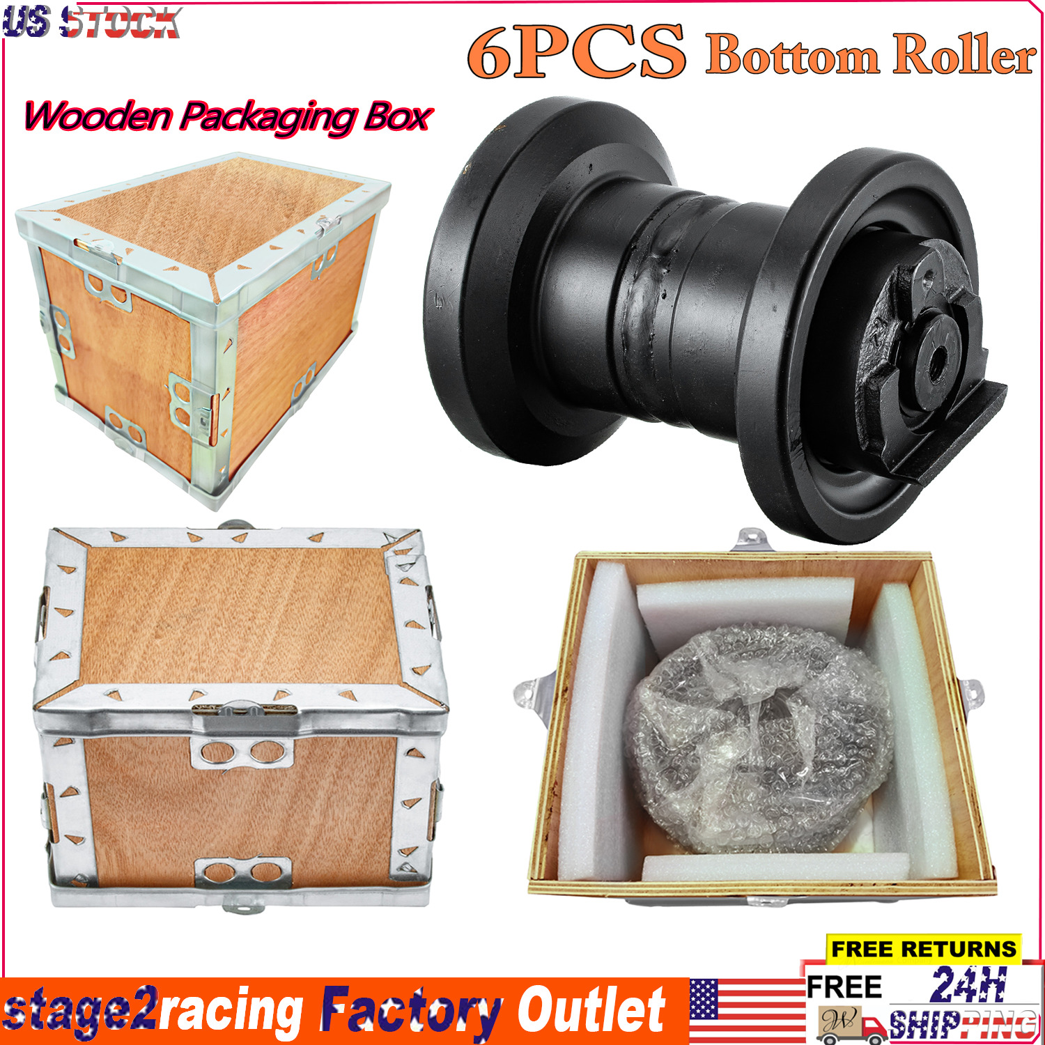6PCS Bottom Rollers For Kubota KX71-3 KX71-3S Excavator Undercarriage Track
