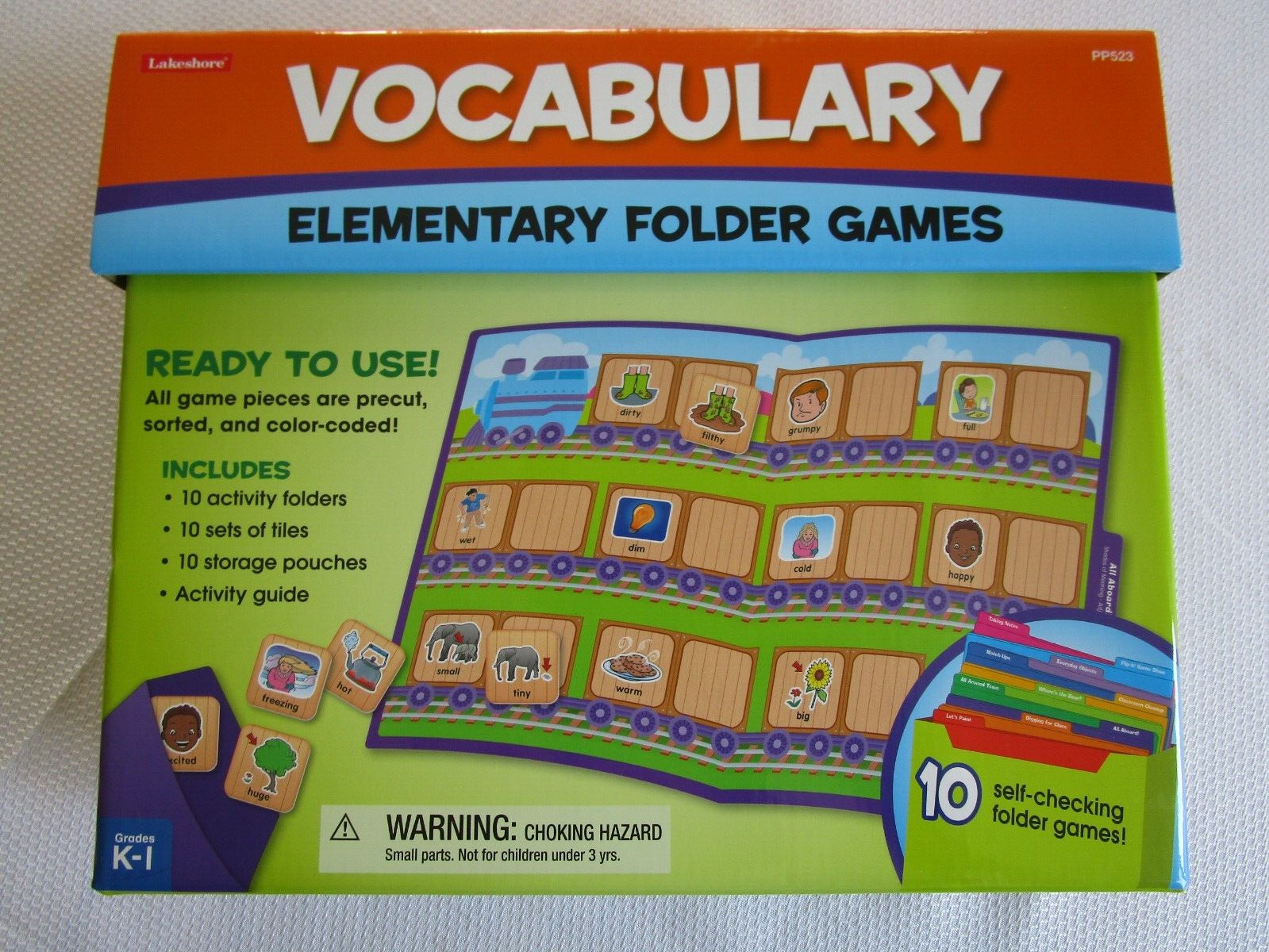 Lakeshore VOCABULARY Elementary Folder Games for Grades K-1- New