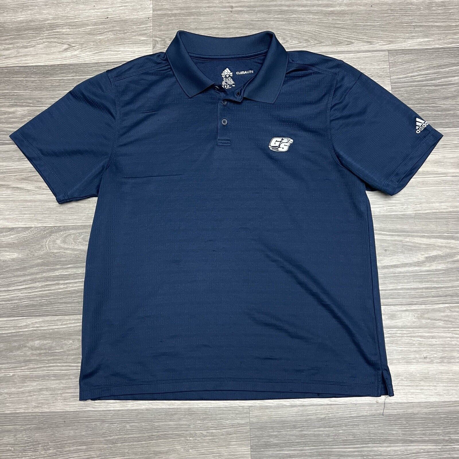 Adidas Climalite Golf Polo Shirt Mens XL Georgia Southern Embroidered Navy Blue