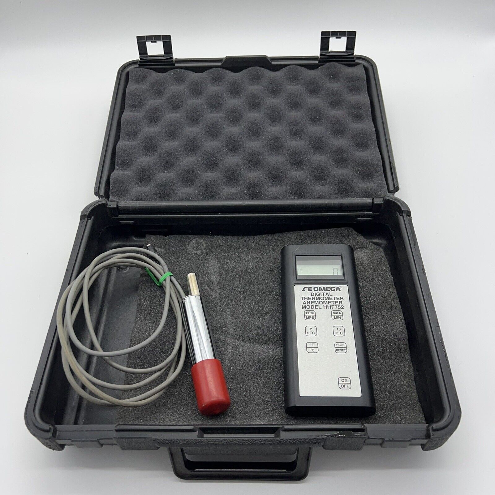 VINTAGE Omega Engineering HHF752 Digital Thermometer Anemometer Meter USA MADE
