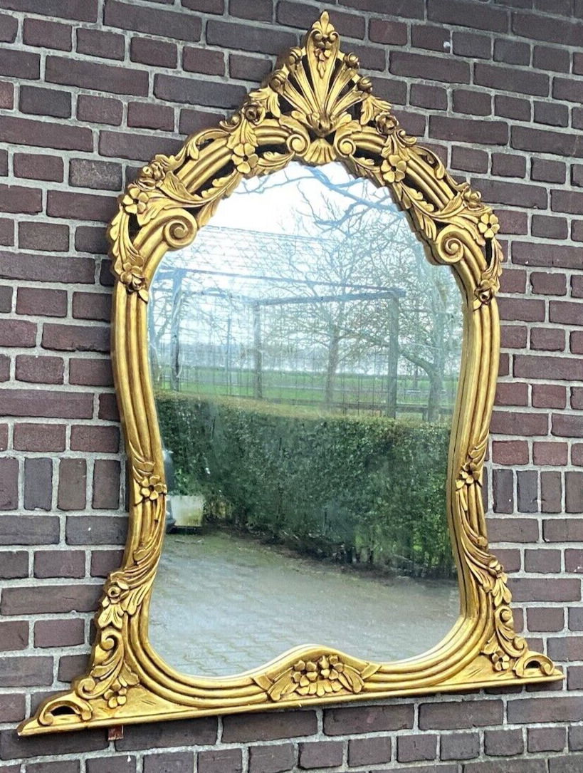 Antique Elegance: 1900s Baroque/Rococo Style Console Mirror