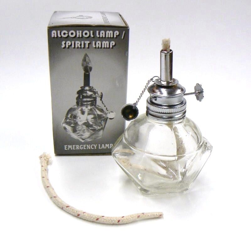 Alcohol Lamp Burner Glass Spirit Lamp with 3/16\