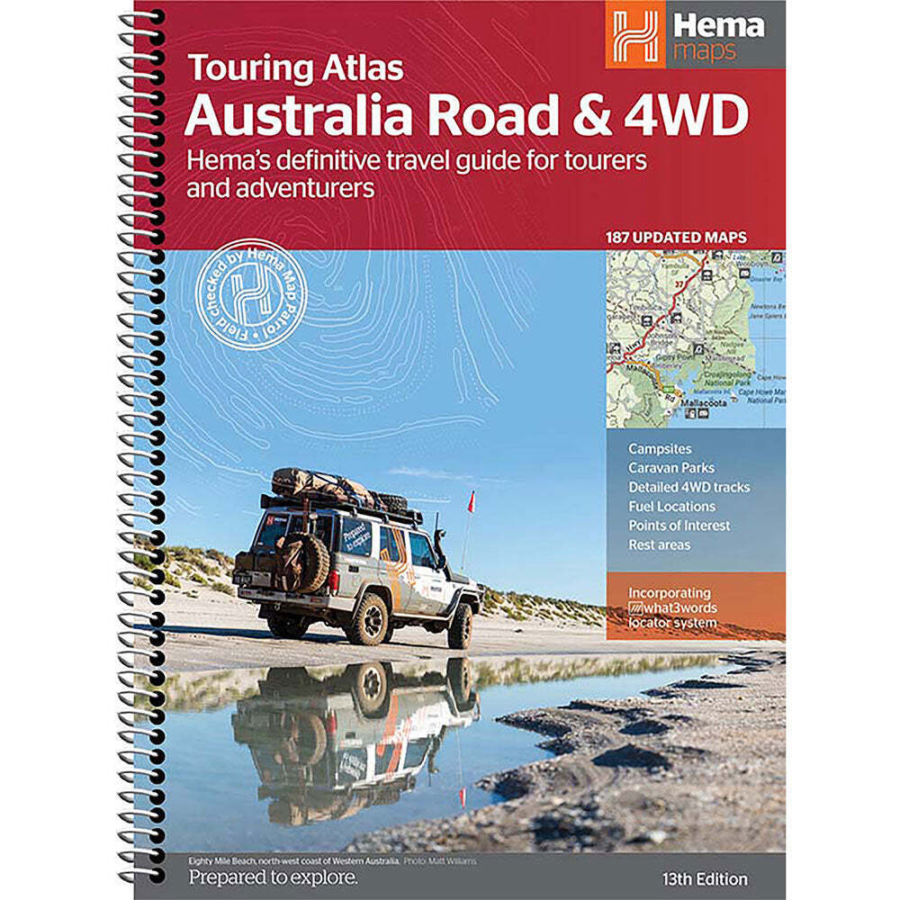Hema Maps Highly Detailed Australia Road and 4WD Touring Atlas (Spiral Bound)