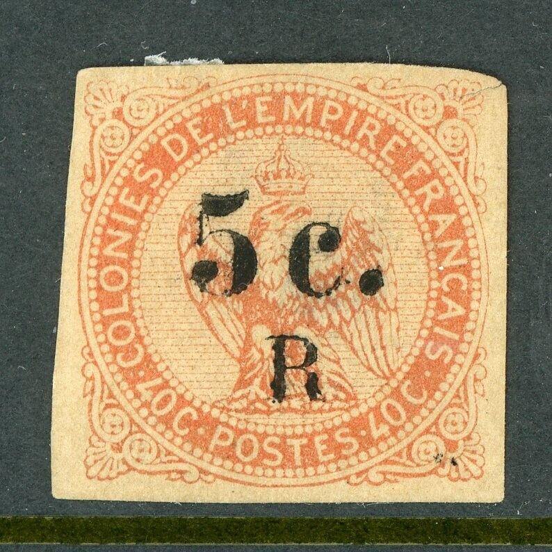 Reunion 1885 French Colonial Overprint 5¢/40¢ Unused T440