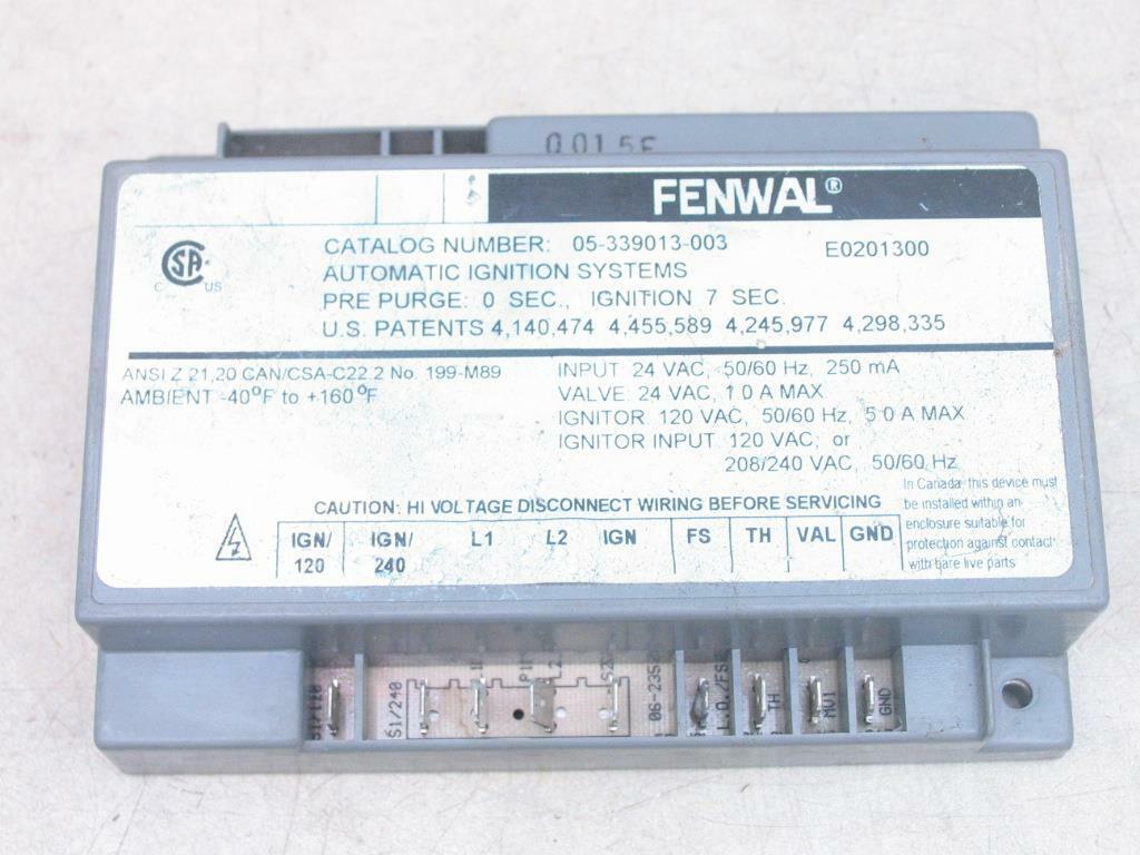 FENWAL 05-339013-003 Ignition Control Module E0201300