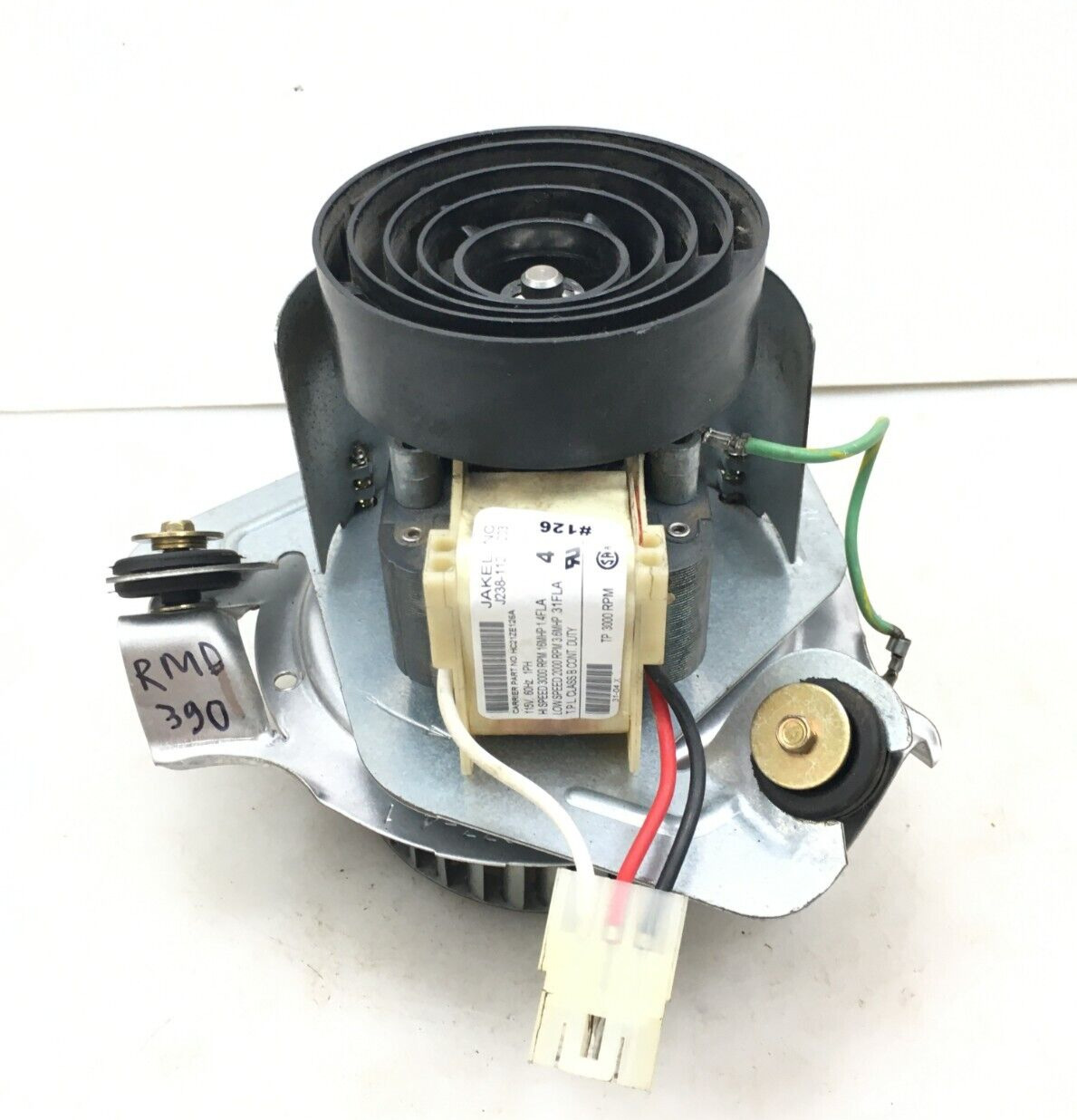 JAKEL J238-112-11203 Draft Inducer Blower Motor HC21ZE126A used refurbish RMD390