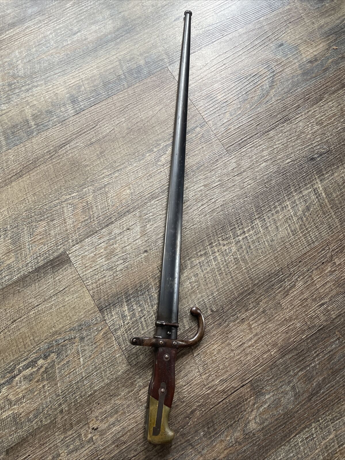 French France WW1 1879 Dated Matching # Bayonet Sword Knife w/ Scabbard