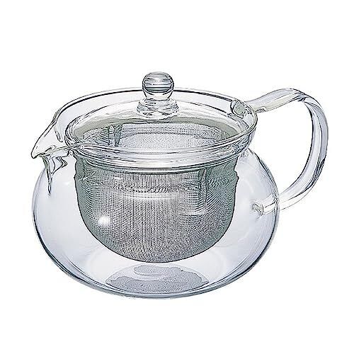 Hario \'ChaCha Kyusu Maru\' Teapot Heatproof Glass Teapot 700 mL, Glass