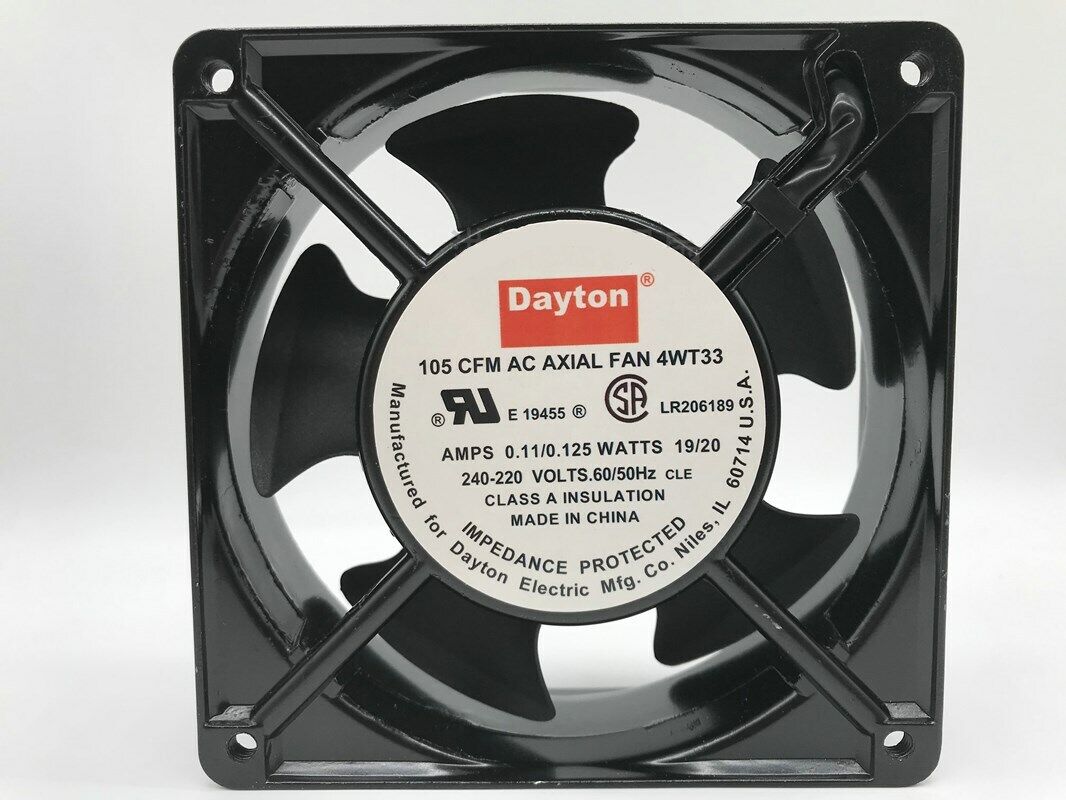 ORIGINAL Dayton 4WT33 230V 0.11A 12CM 12038 cooling fan 6 months wararnty 