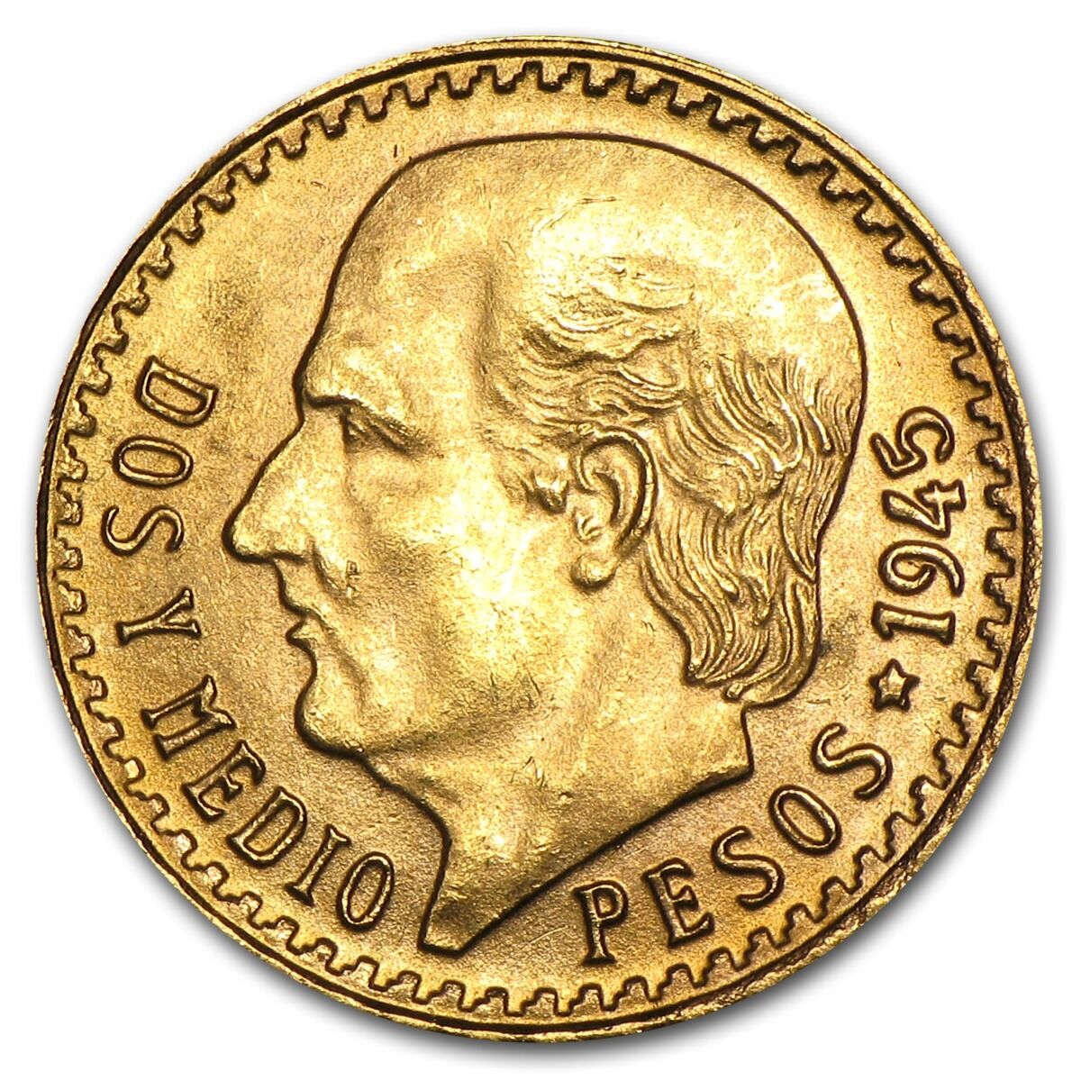 Mexican 2 1/2 Pesos Gold Coin - Random Year Coin - SKU #1047
